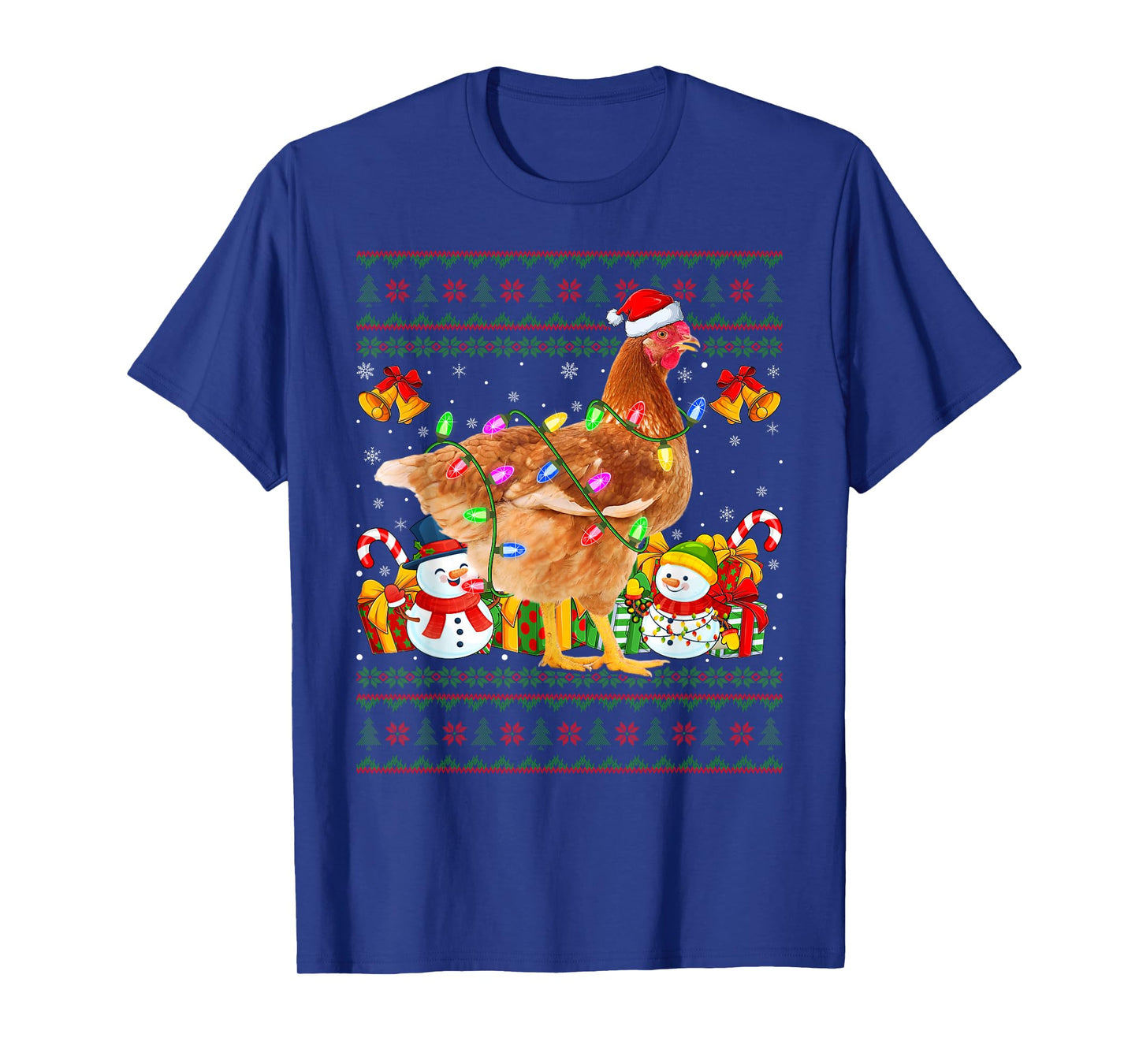 Chicken Ugly Christmas Sweaters Farm Animal Chicken Xmas T-Shirt
