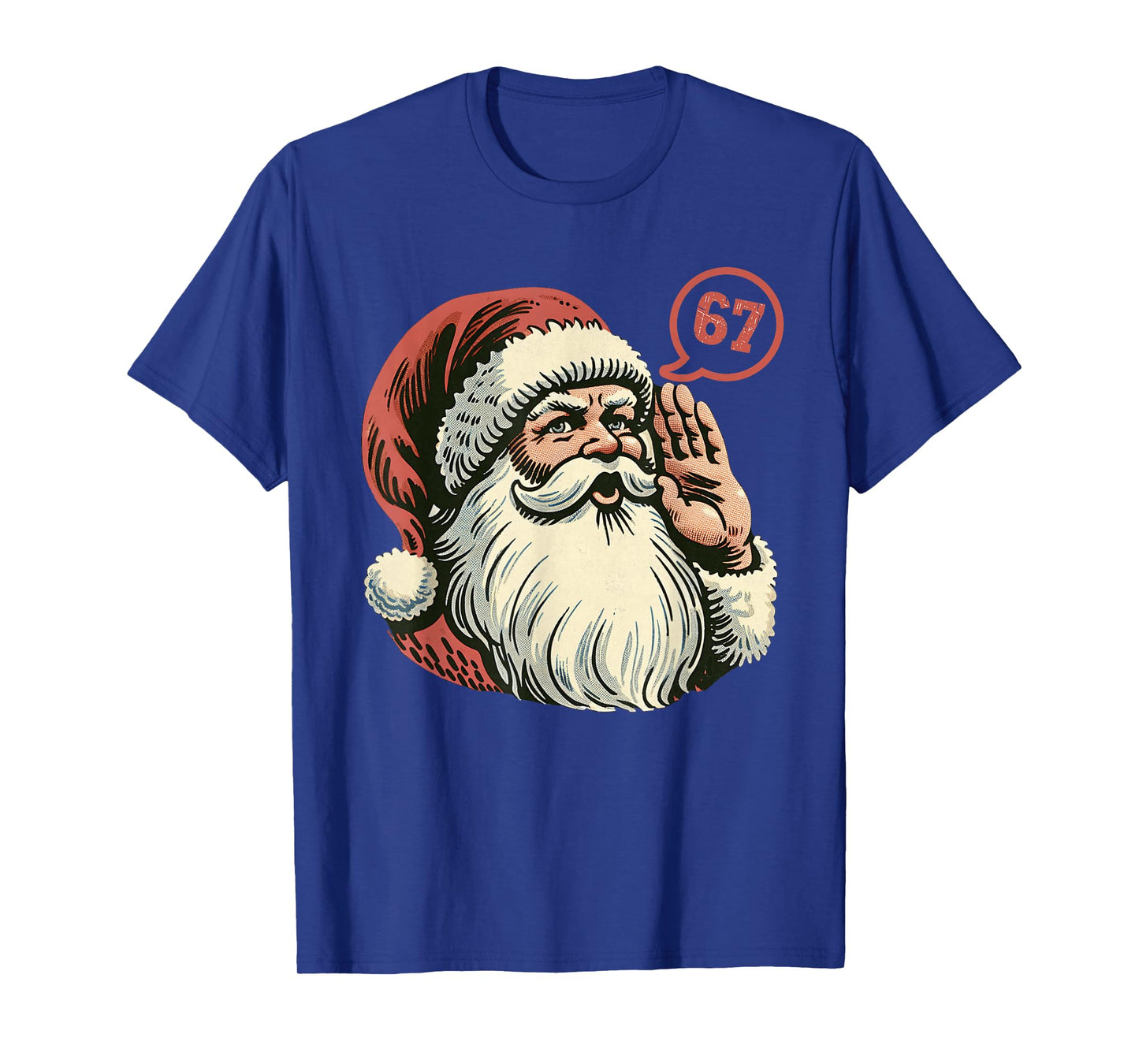 67 Christmas Funny Six Seven Meme Brainrot Santa Claus Boys T-Shirt