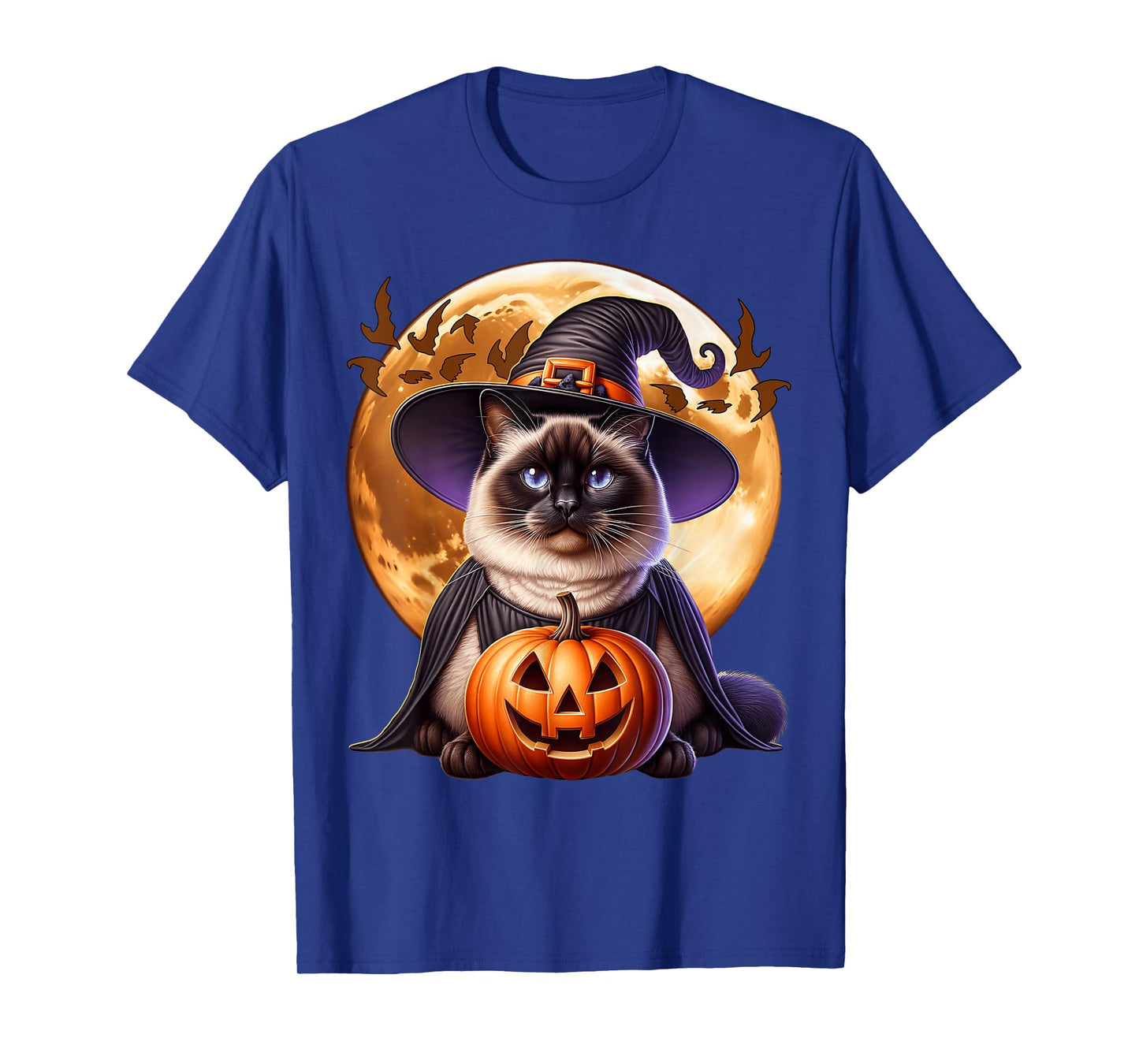 Siamese Cat Halloween Siamese Cat Witch Halloween Cat T-Shirt