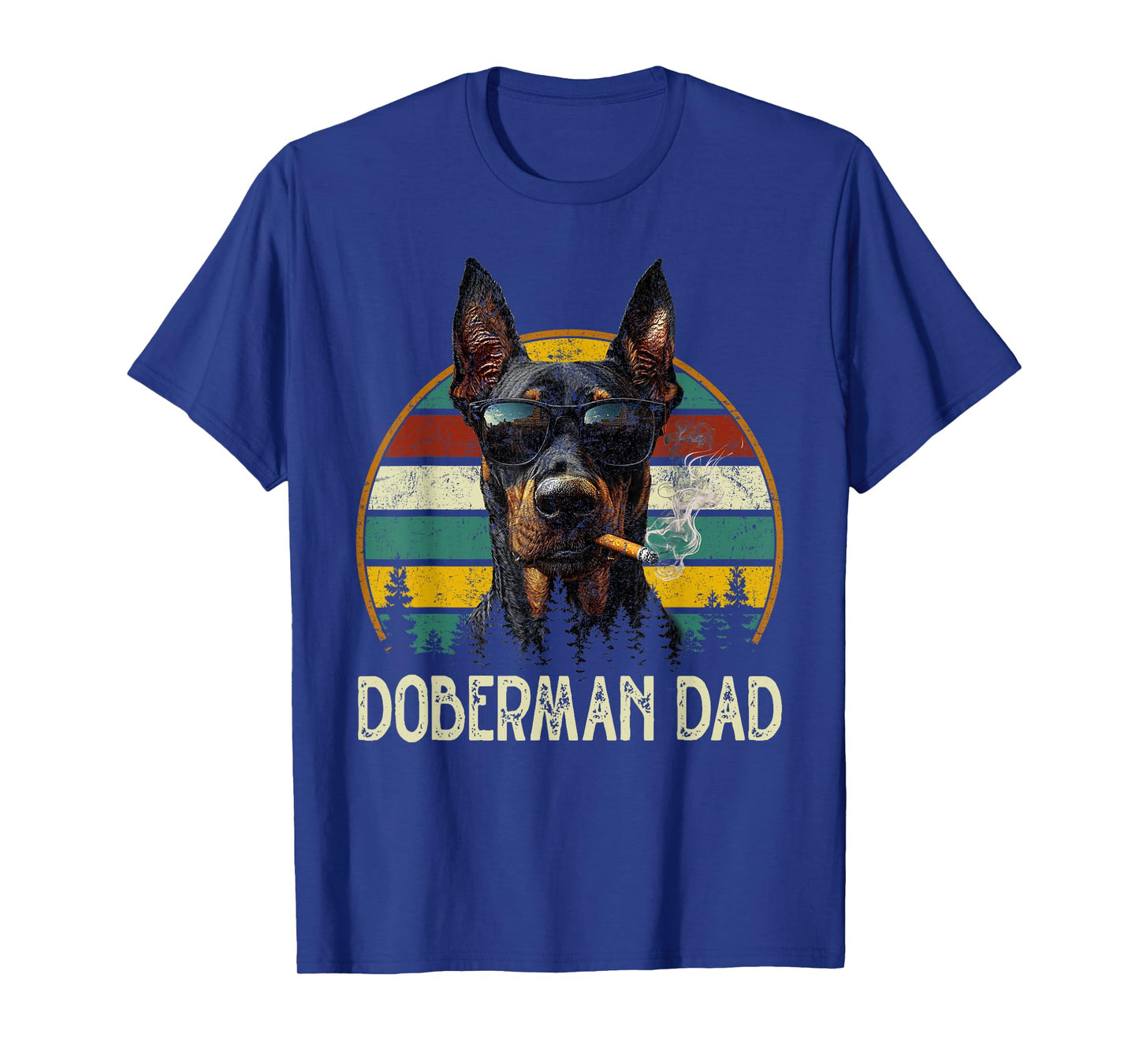 Best Doberman Dog Dad Ever Vintage Father's Day Dog Lover T-Shirt