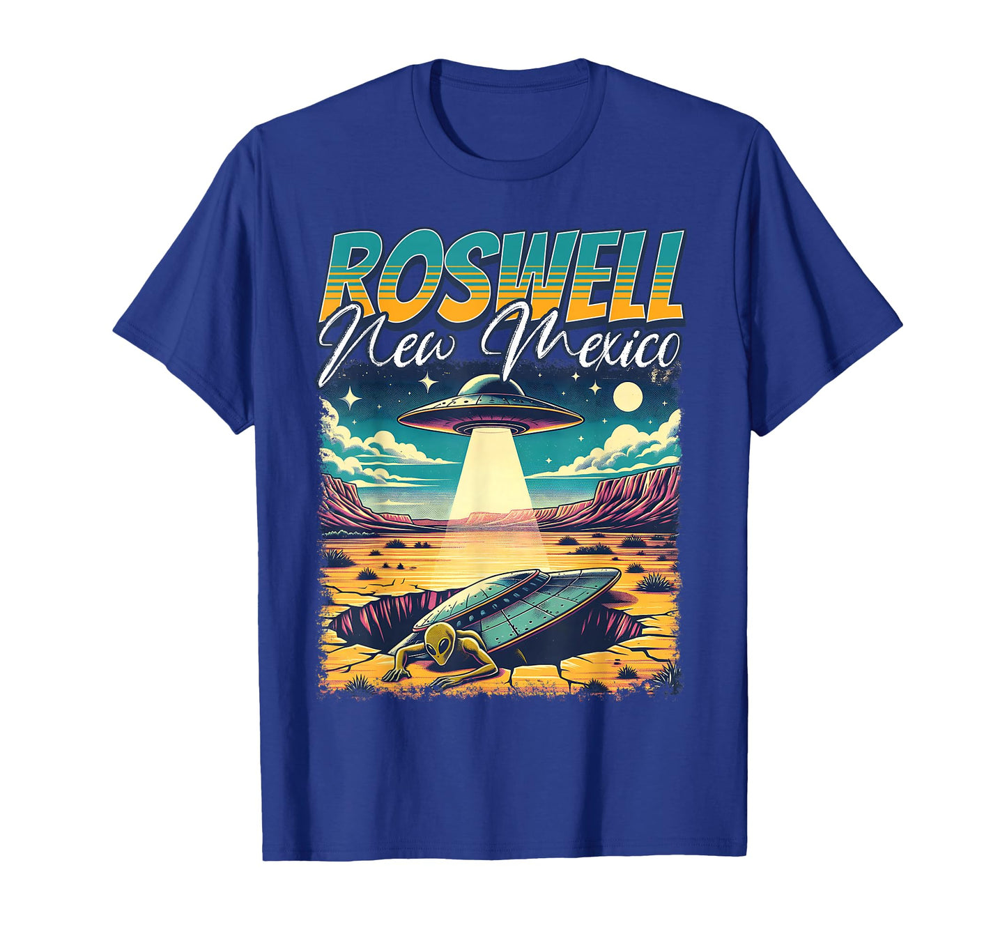 Roswell New Mexico 1947 Alien Abduction UFO Crash Vintage T-Shirt