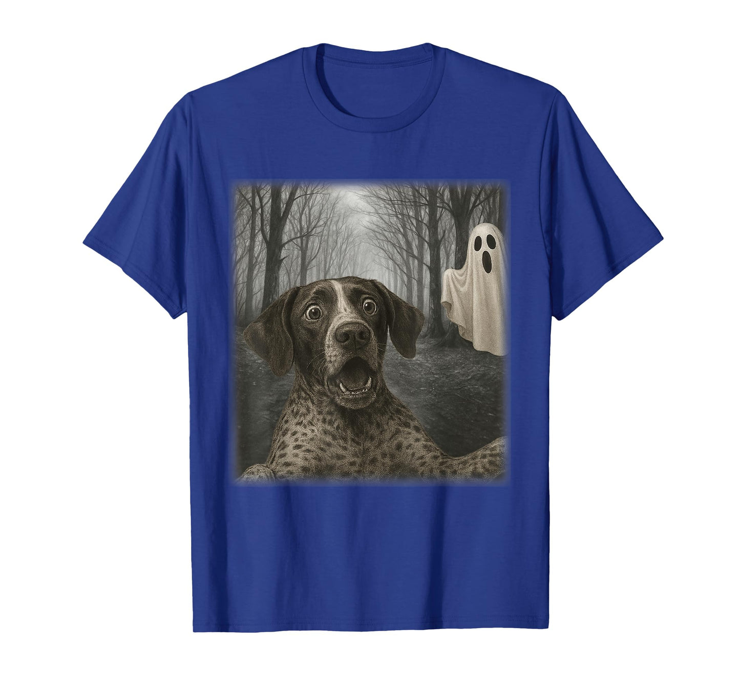 Funny Halloween German Shorthaired Pointer Selfie with Ghost T-Shirt