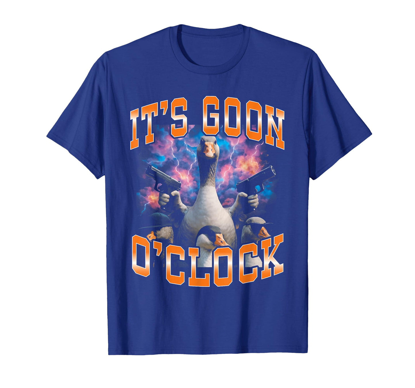 It's Goon O'Clock Funny Goose Meme Vintage 90s T-Shirt