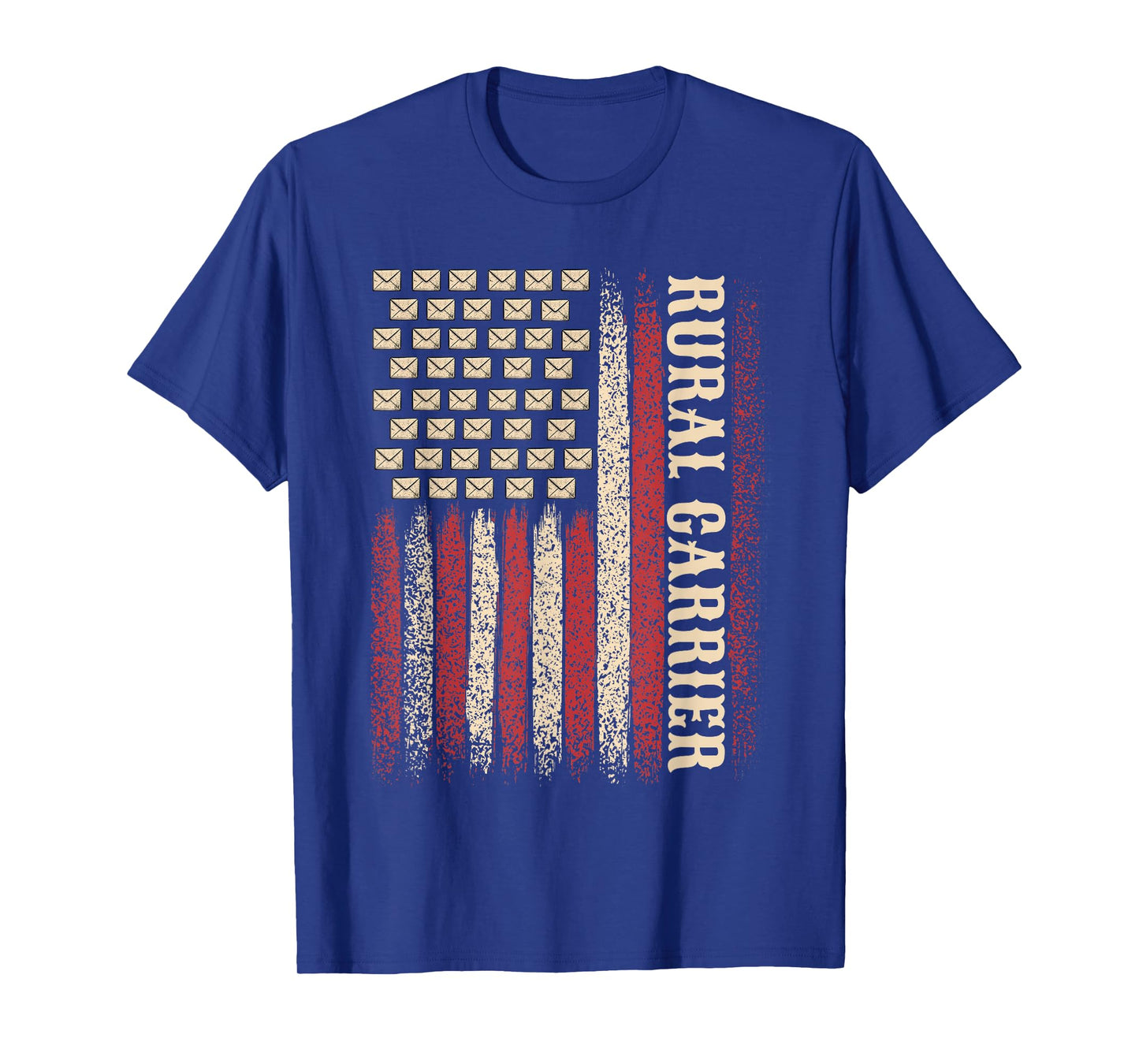 Vintage Rural Carrier USA Flag for Patriotic Mailman T-Shirt