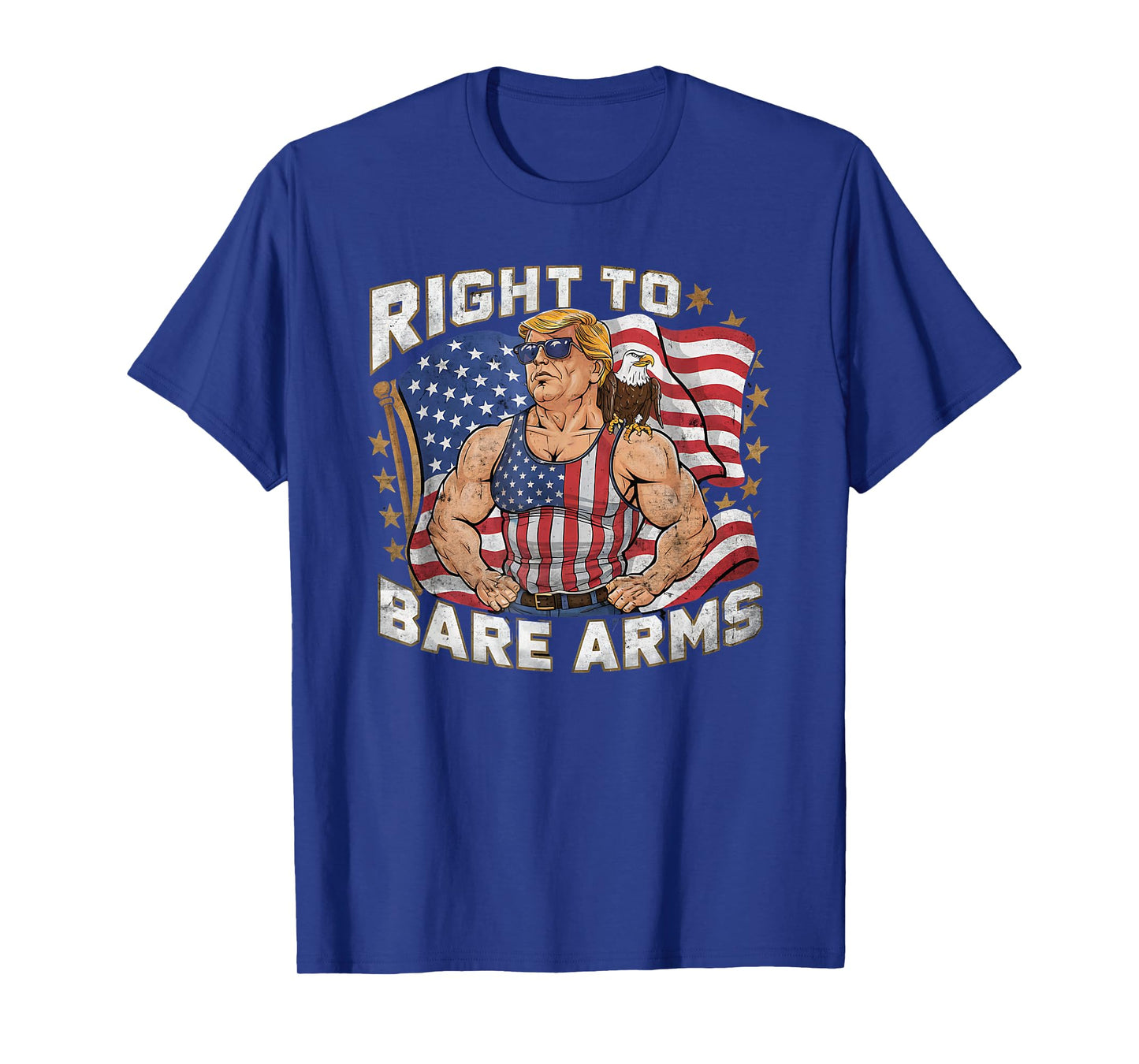 Right To Bare Arms 4th Of July Funny Gym Workout T-Shirt