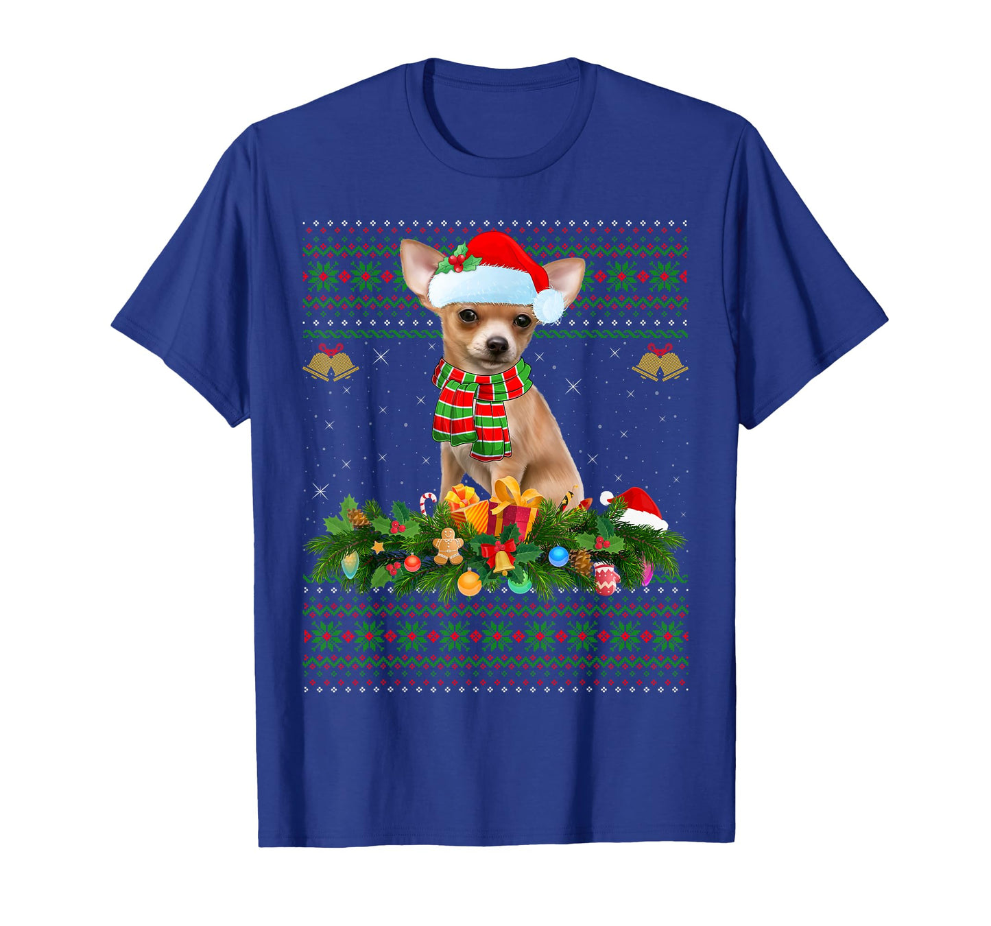 Chihuahua Dog Ugly Christmas Sweaters Pet Dog Lover Xmas T-Shirt