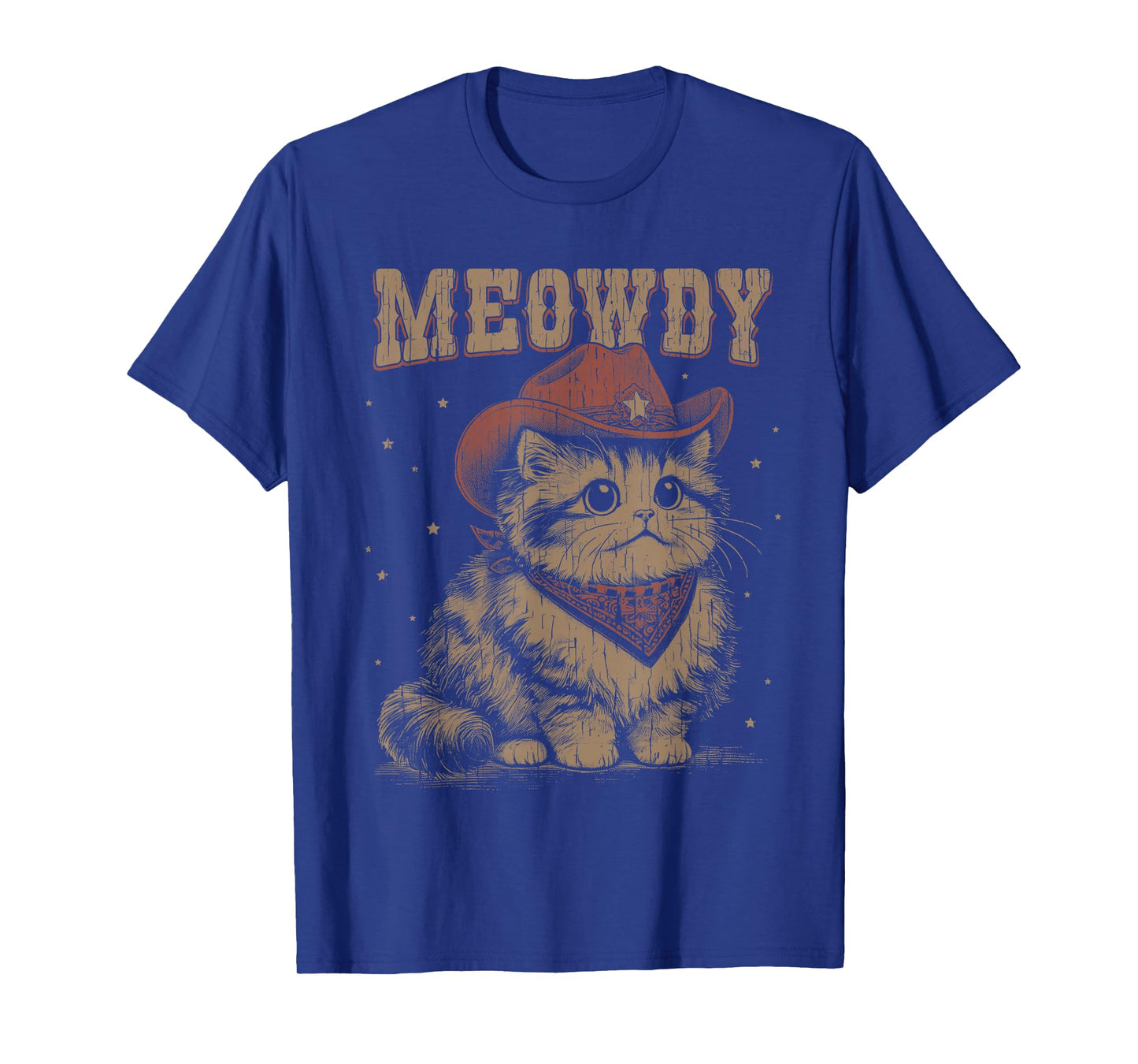 Meowdy Cat Western Cute Cowgirl Vintage Graphic T-Shirt