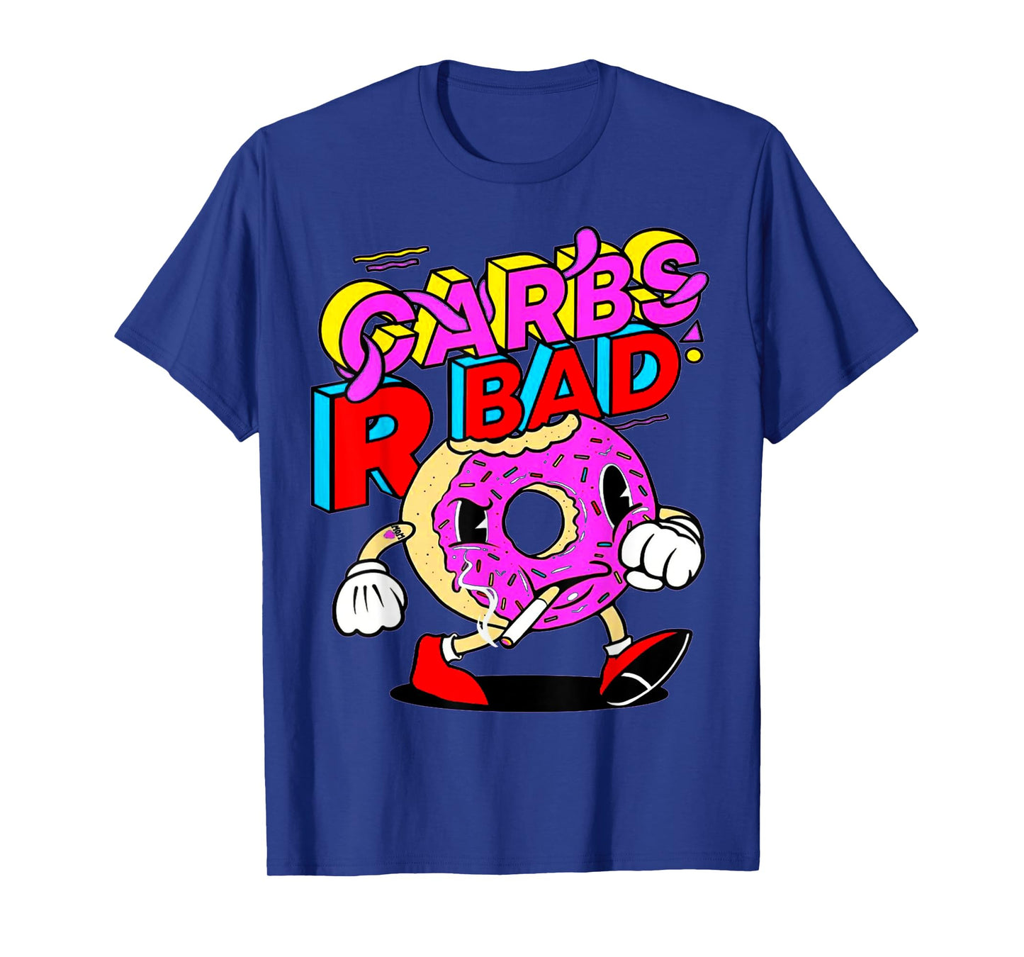 Funny Carbs R Bad Weightlifting Workout Bodybuilding Gym T-Shirt