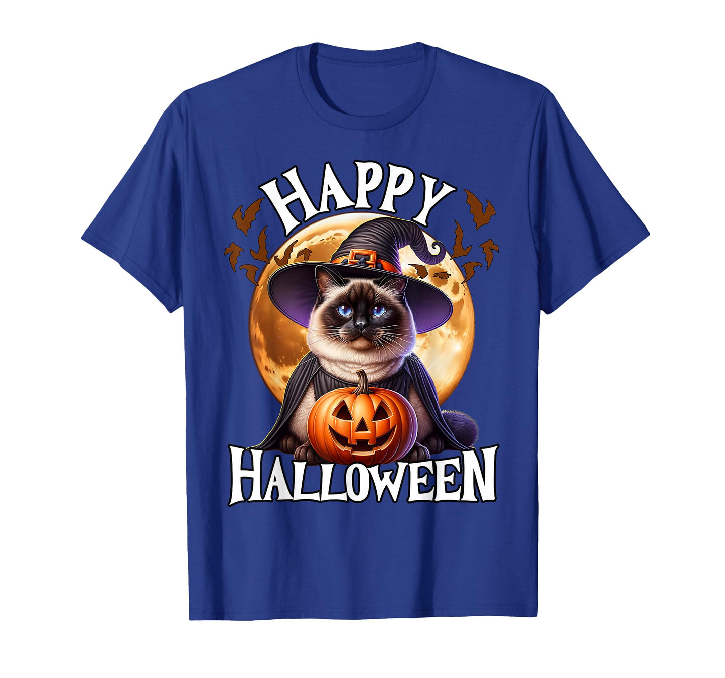 Halloween Siamese Cat Witch Costume Halloween Siamese Cat T-Shirt