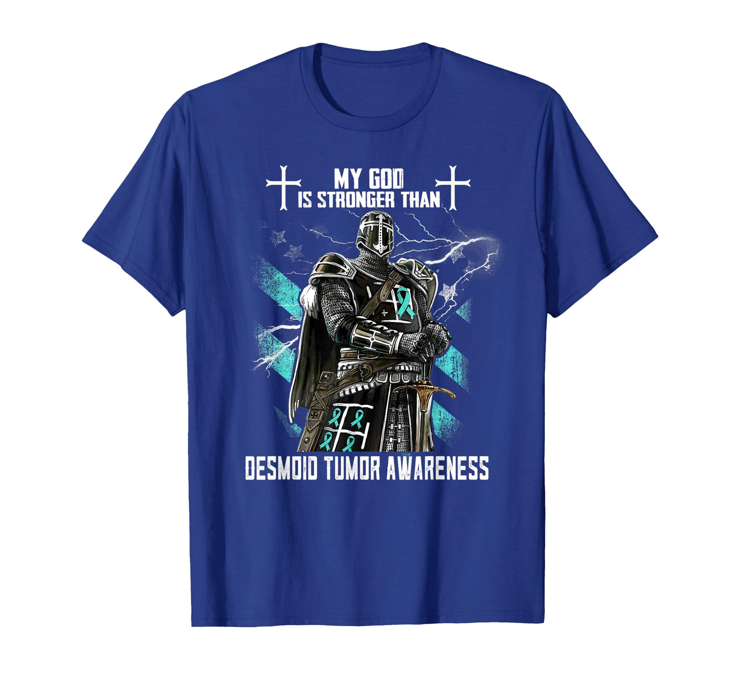 My God Is Stronger Than Desmoid Tumor Awareness T-Shirt