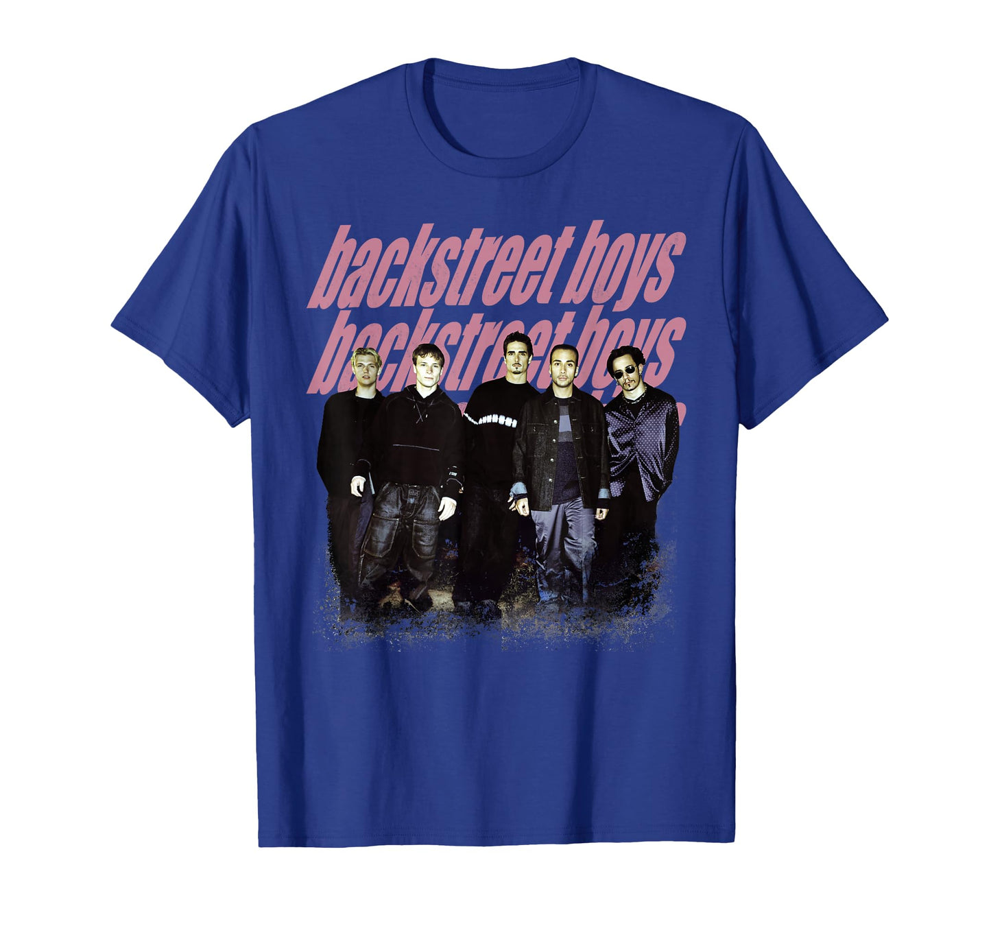 Backstreet Boys β Group Photo Repeat Logo Dark Heather Grey T-Shirt