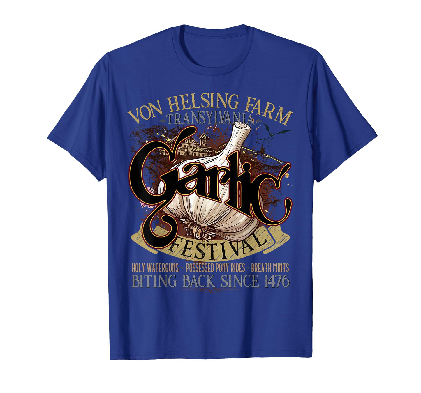 Halloween Transylvania Garlic Festival Funny Vampire T-Shirt