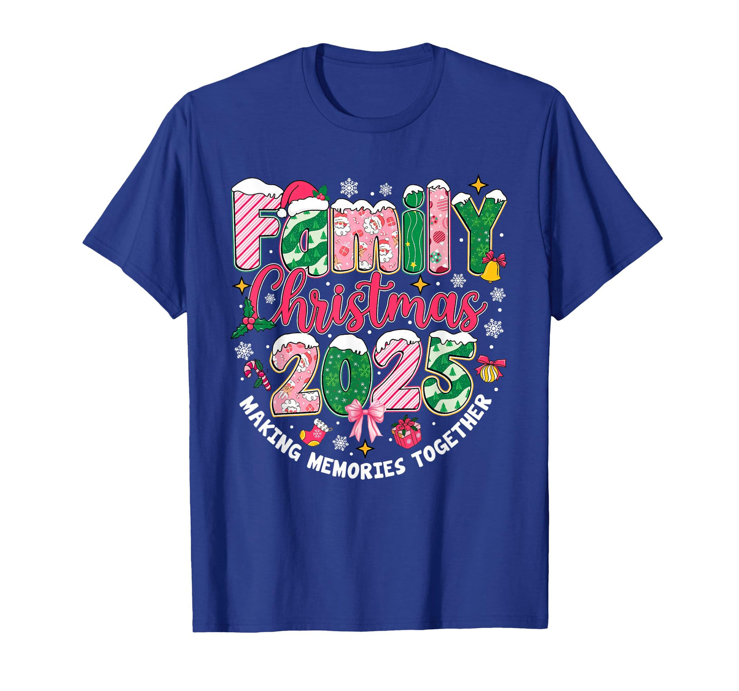 Family Christmas 2025 Matching Outfit Xmas Squad Santa T-Shirt