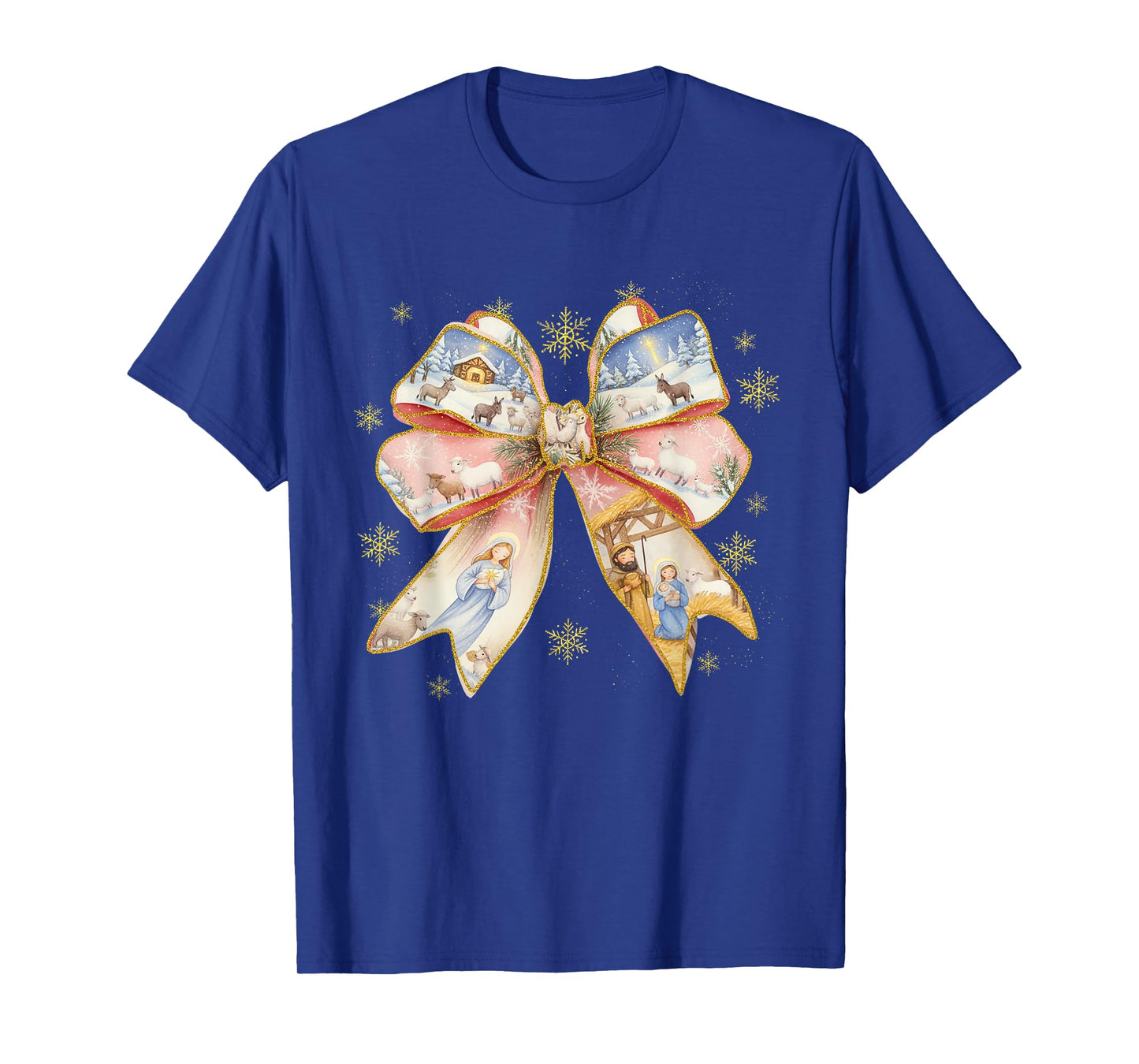 Jesus God Lover Coquette Nativity Scene Christmas Xmas Vibes T-Shirt