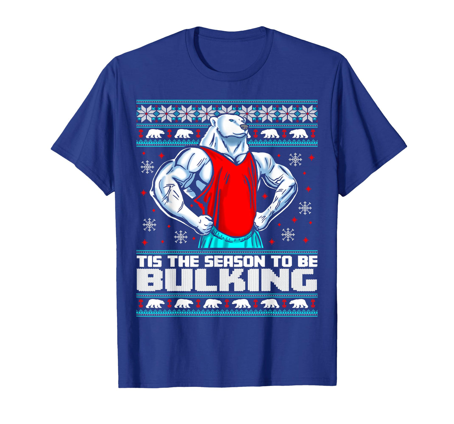 Polar Bear Funny Christmas Workout Shirt Lifting Gym Sweater T-Shirt