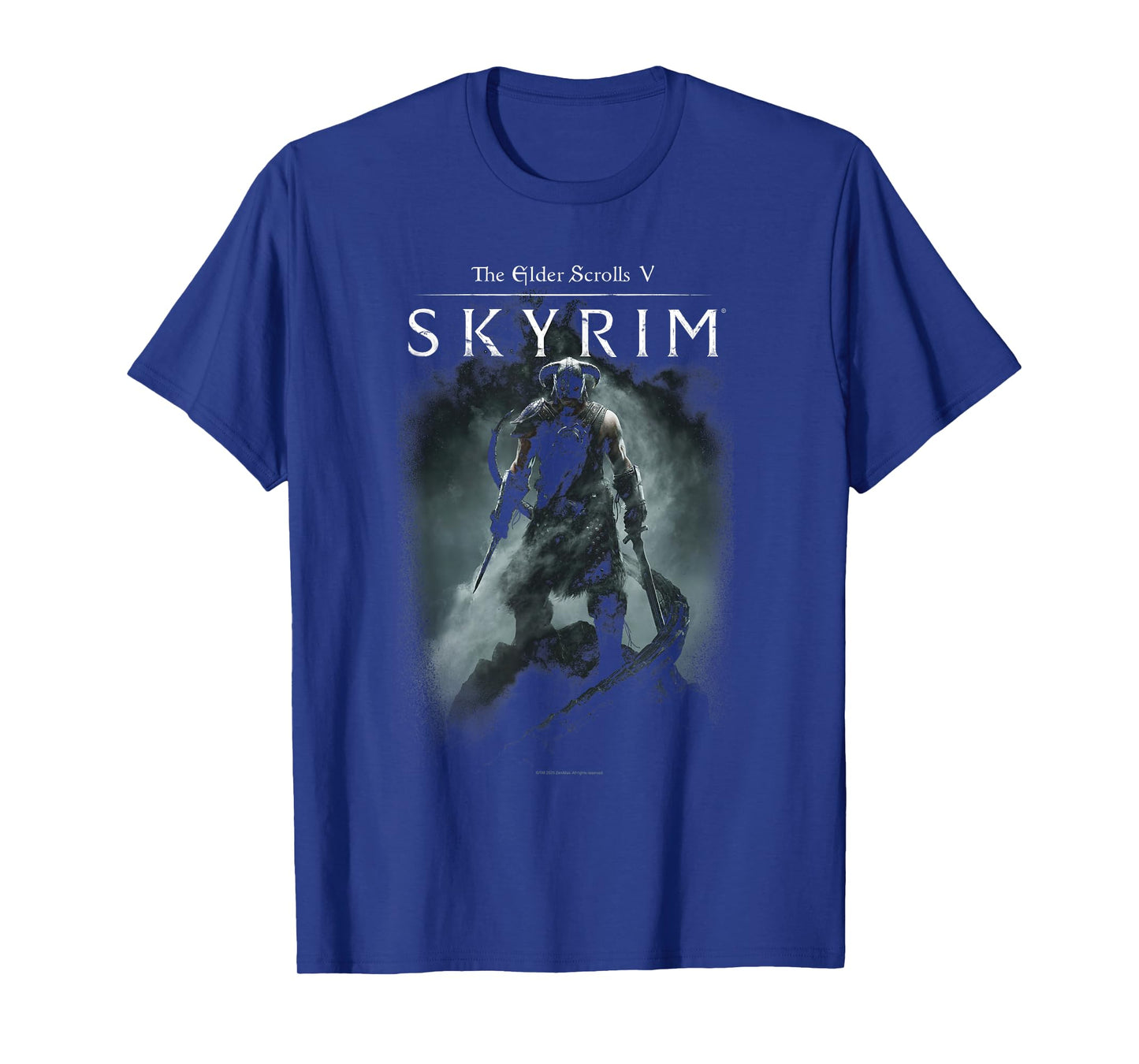 Elder Scrolls Skyrim Dragonborn In Silhouette Video Game T-Shirt