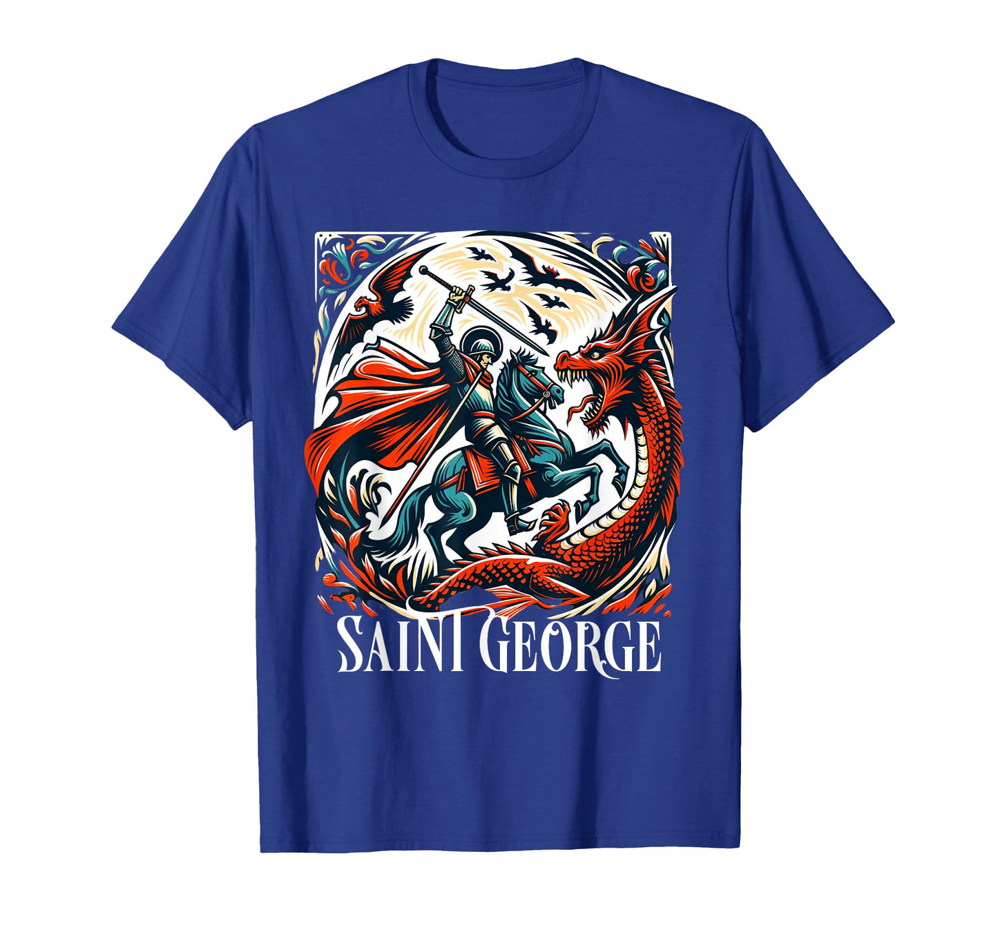 Saint George and the Dragon England Catholic T-Shirt
