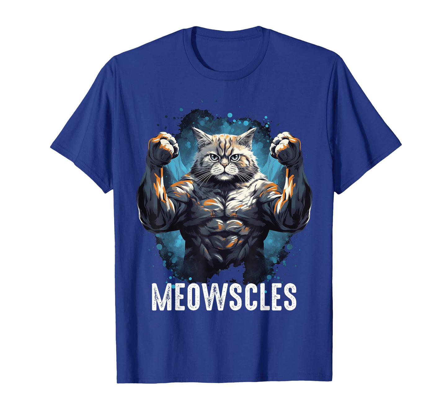 Funny Cat Musculation for Men Gym Weight lifting Cats Lovers T-Shirt