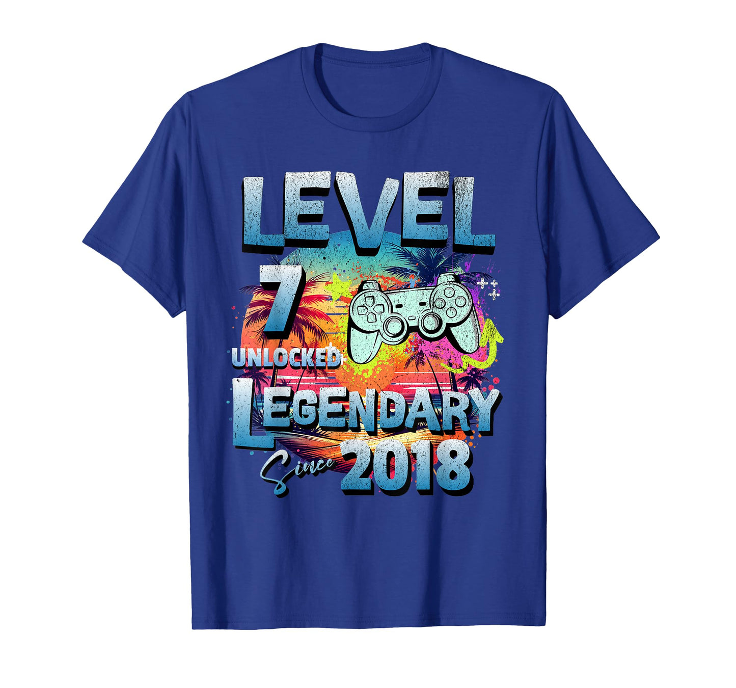 Level 7 years old unlocked since 2018 Legendary birthday T-Shirt