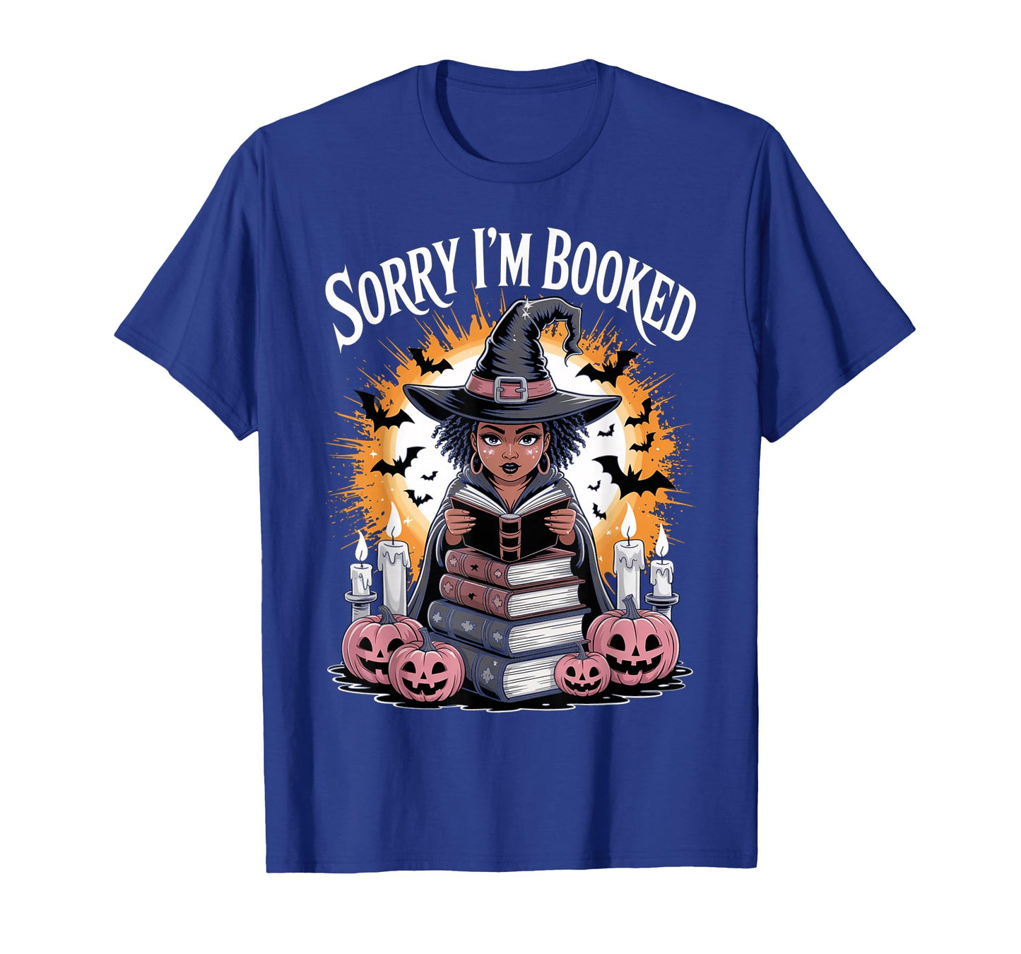 Halloween Book Lover Black Witch Spellbooks Booked Reading T-Shirt