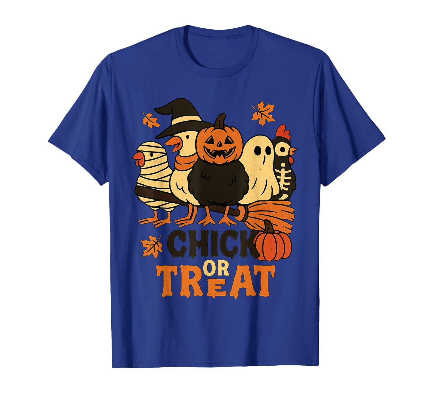 Halloween Chick Or Treat Pumpkin Spooky Witch Chicken T-Shirt