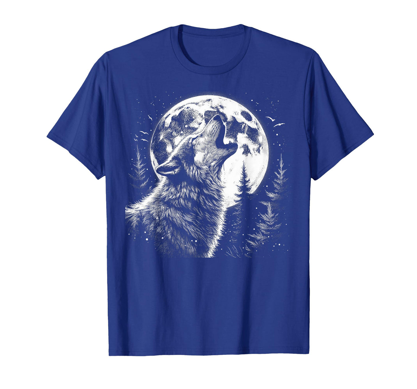 Graphic Tee Wolf Howling Moon Forest Nature Wildlife Animal T-Shirt