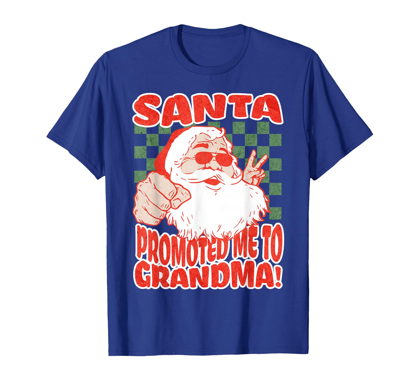 Santa Promoted Me to Grandma Christmas Baby Announcement T-Shirt