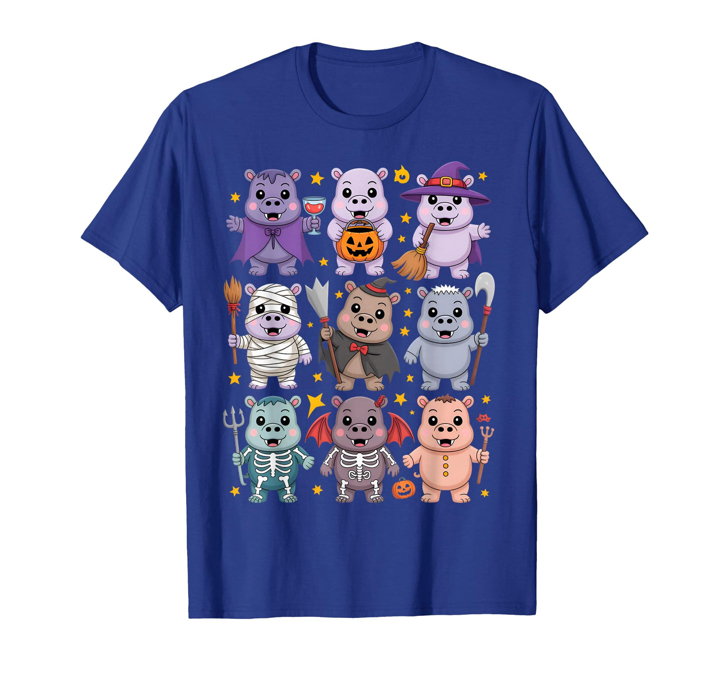Cute Funny Halloween Hippo Boo Costume Retro Spooky Design T-Shirt