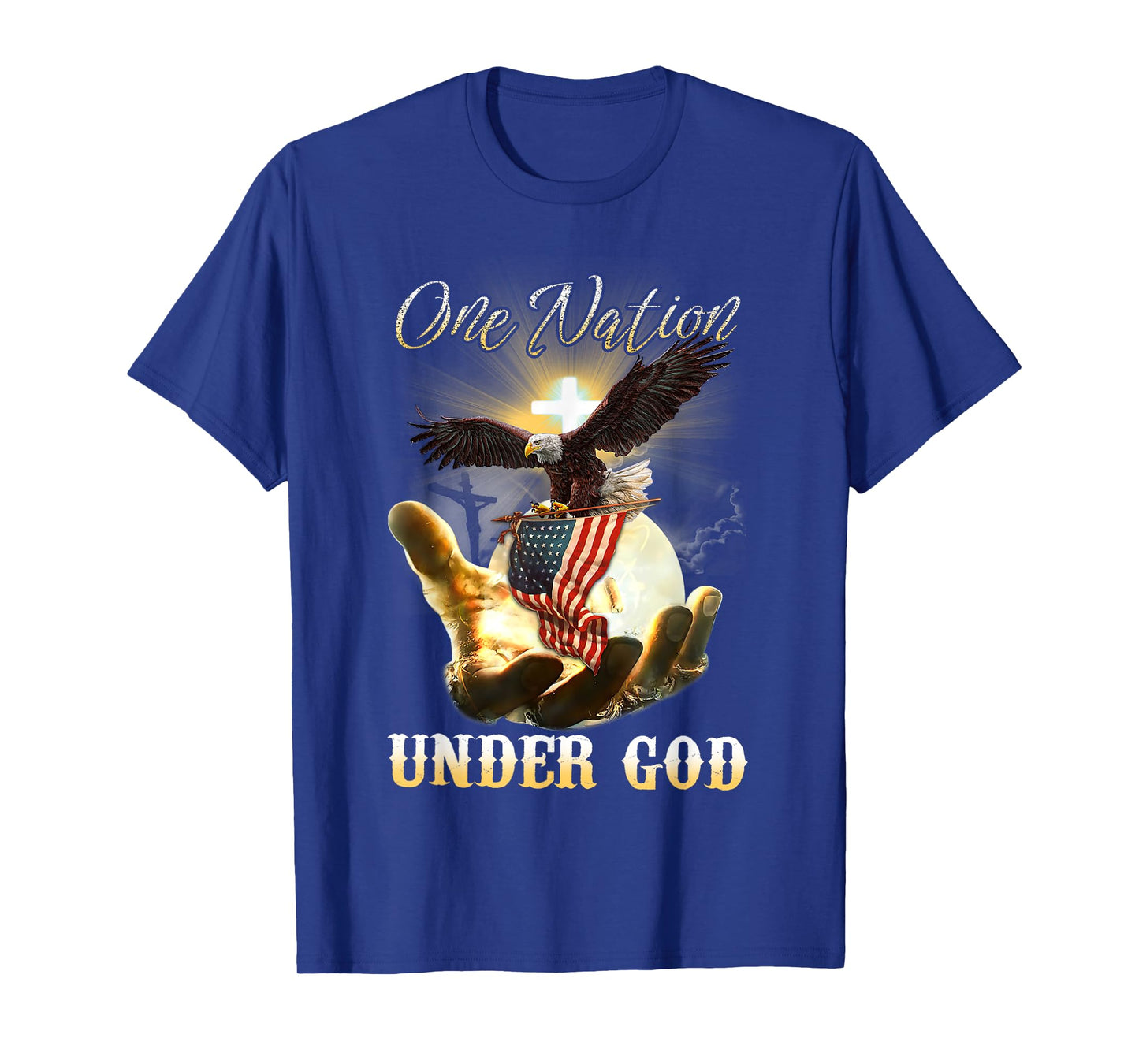 Eagle USA Christian Patriot One Nation Under God T-Shirt