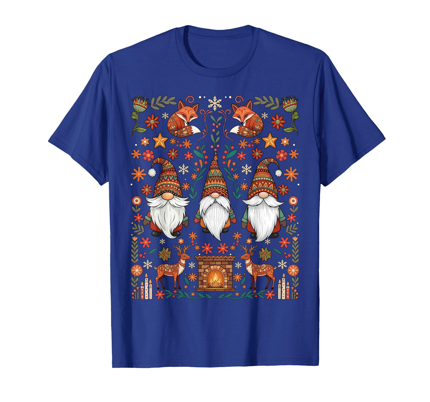 Gnomes Nordic Hygge Folk Art Scandinavian Christmas T-Shirt