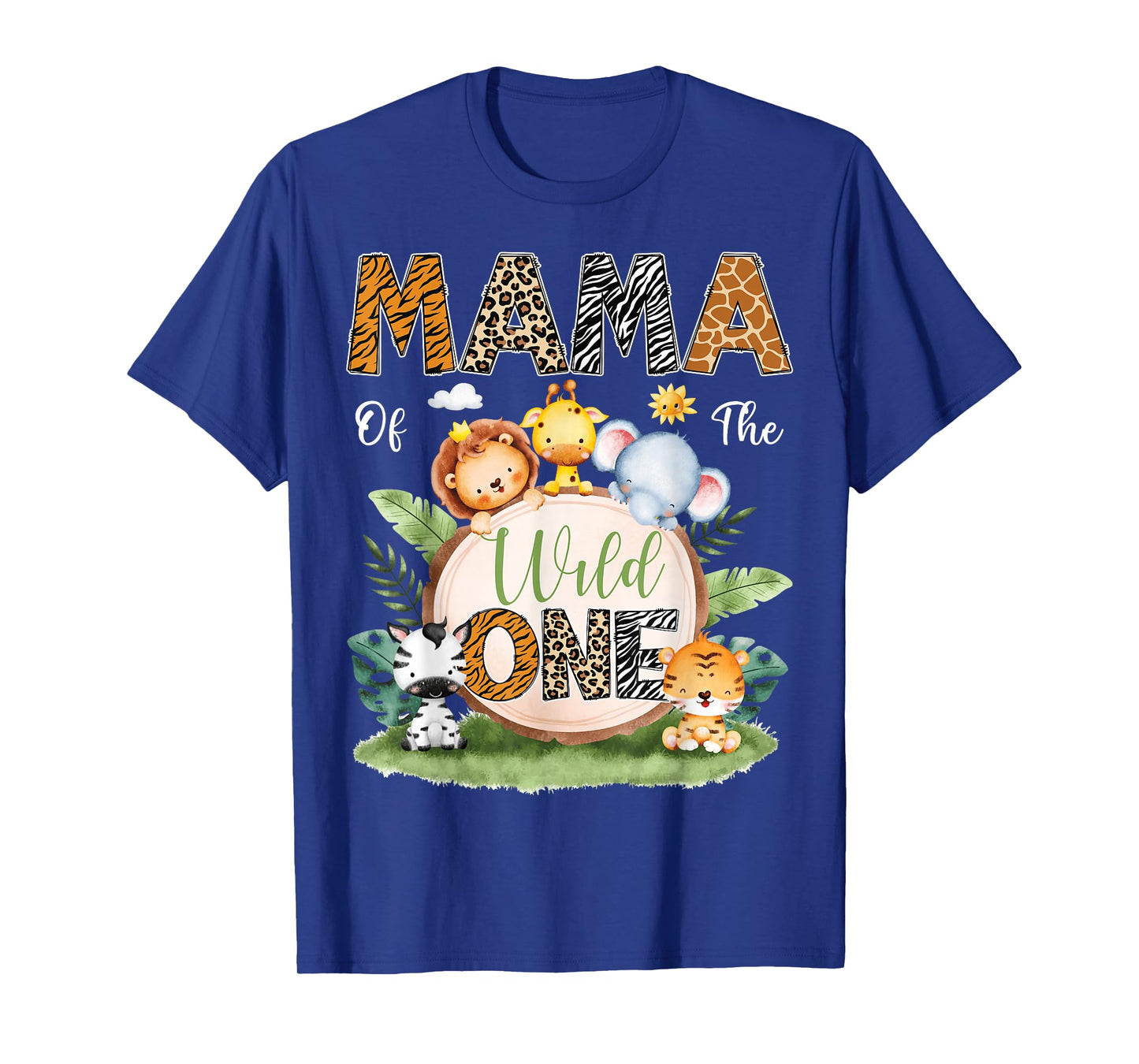 Mama Of The Wild One 1St Birthday Kids Safari Jungle T-Shirt