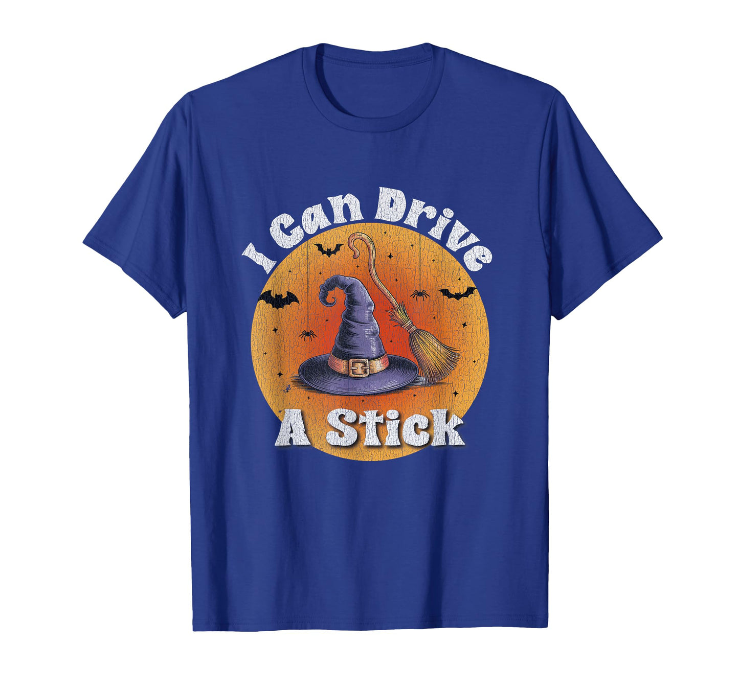Yes I Can Drive A Stick Funny Halloween Spooky Witch T-Shirt