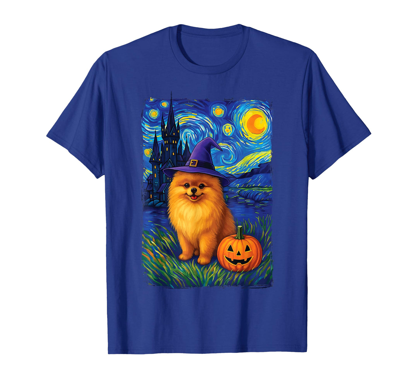 Pomeranian Starry Night Halloween T-Shirt