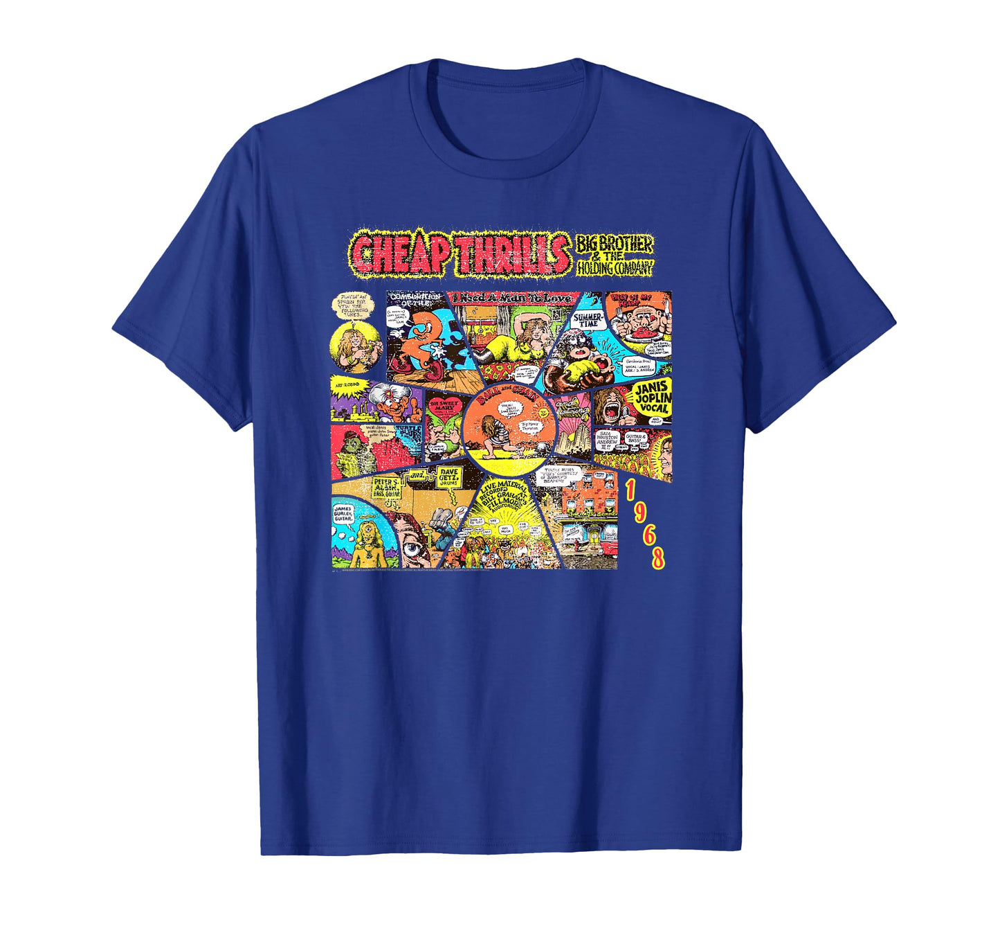 Big Brother and the Holding Company 1968 Comic Art T-Shirt