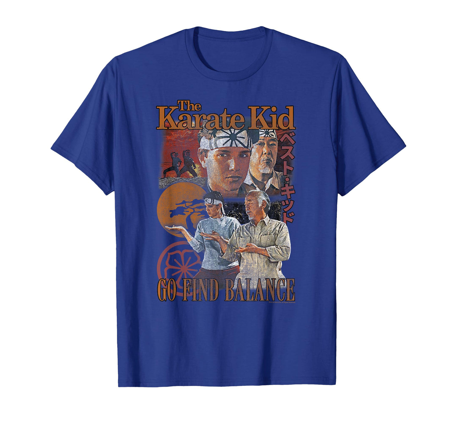 The Karate Kid Go Find Balance Vintage Photo Collage Movie T-Shirt