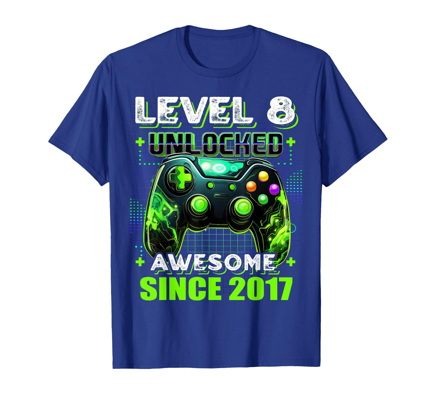 8th Birthday Boy Level 8 Gamer 8 Year Video Game Party T-Shirt