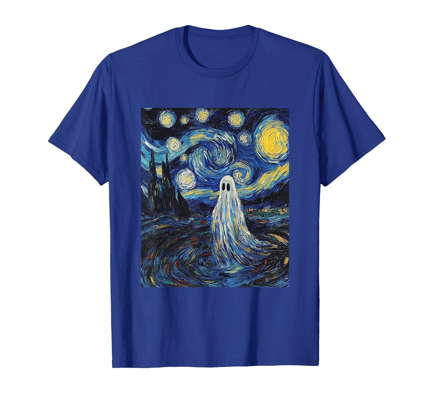 Ghost Halloween - Van Gogh Style - Starry Night T-Shirt