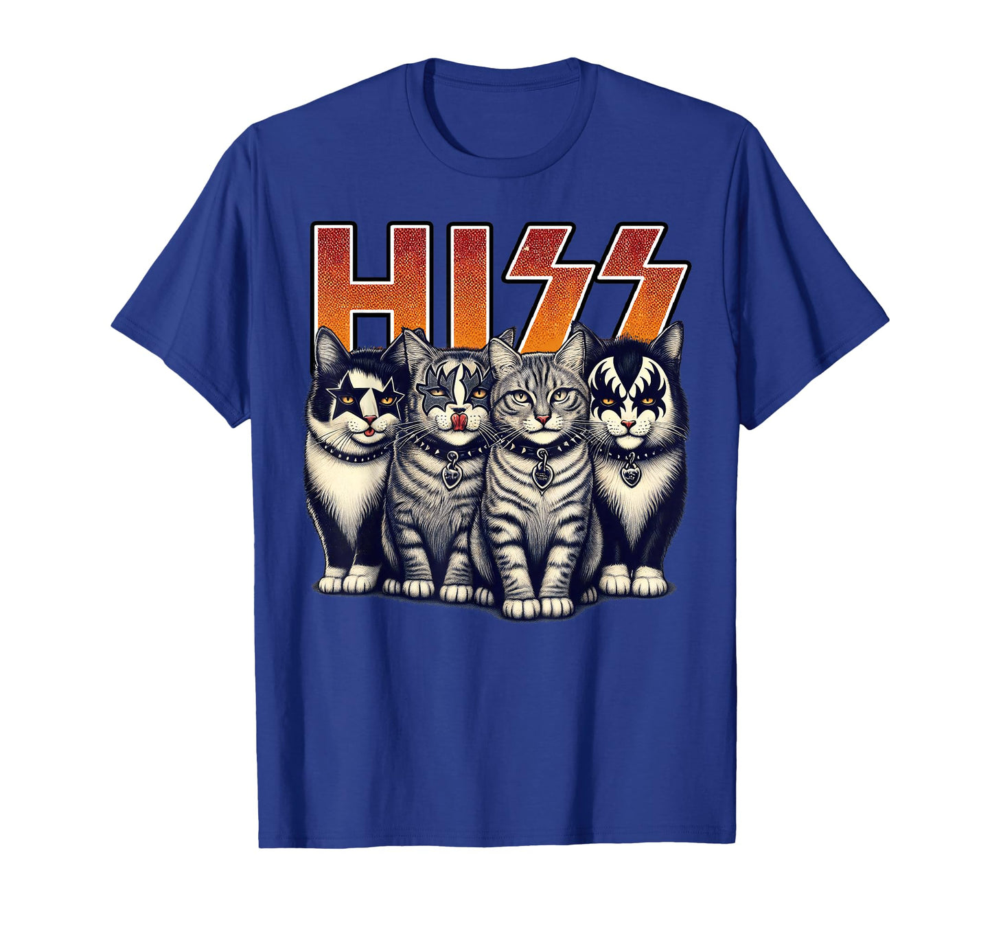 Hiss Funny Cats Kittens Rock Rockin Birthday Gifts Idea T-Shirt