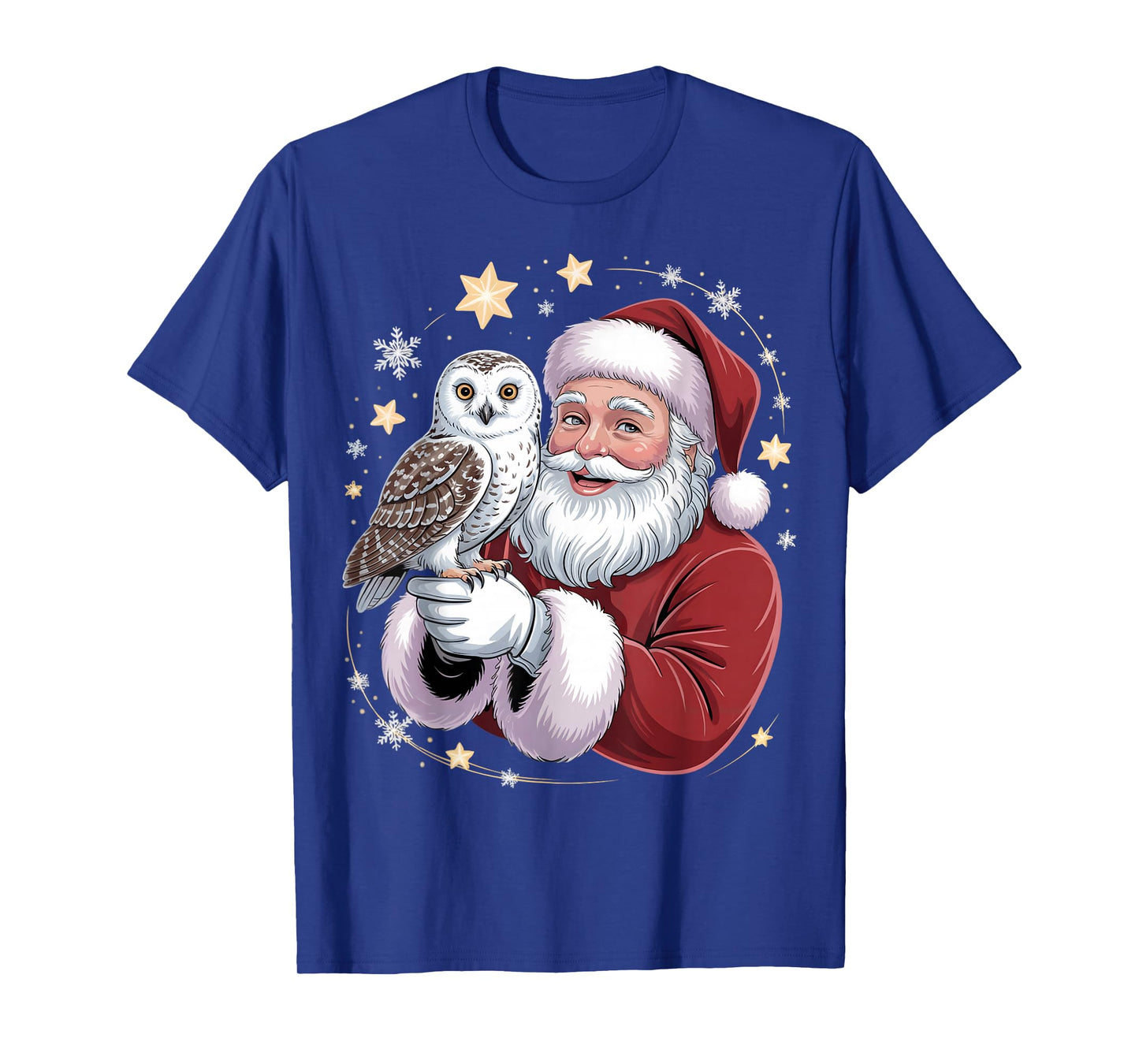 Cute Owl Santa Christmas Holiday Cartoon Funny Santa Owl Kid T-Shirt
