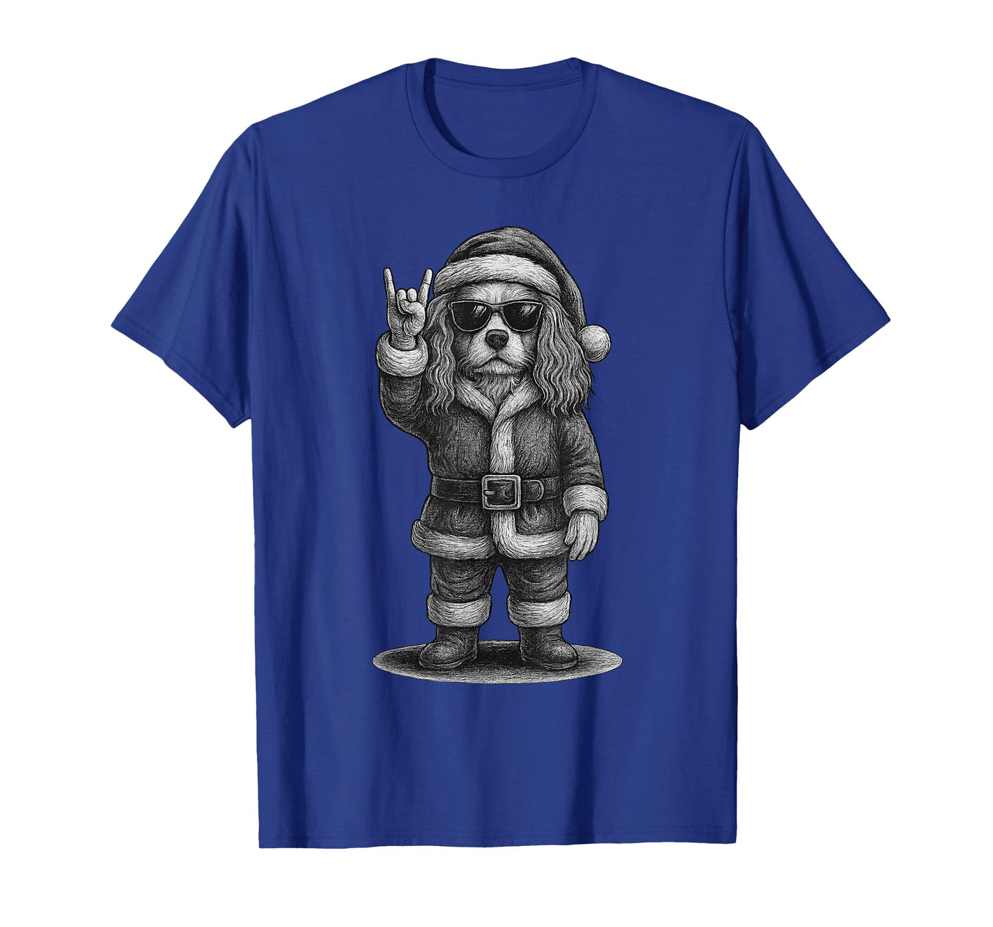 Cavalier King Charles Spaniel Rock Music Christmas Dog Lover T-Shirt