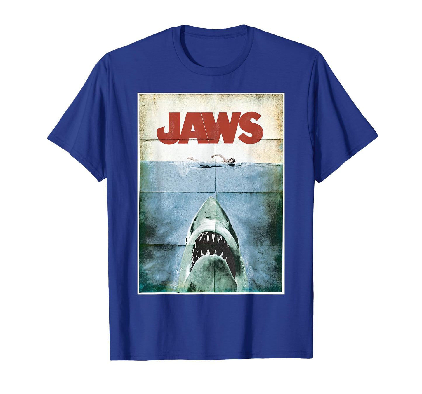 Jaws 50th Anniversary Poster Vintage Style Front & Back T-Shirt