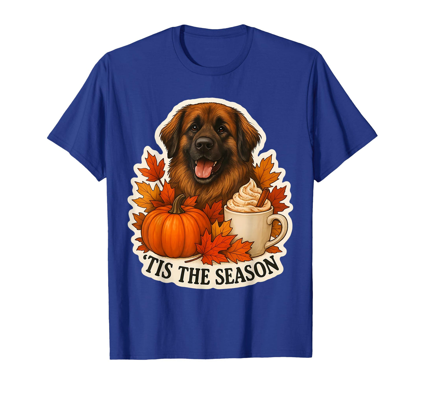 Tis The Season Leonberger Dog Fall Autumn Pumpkin Spice Cute T-Shirt