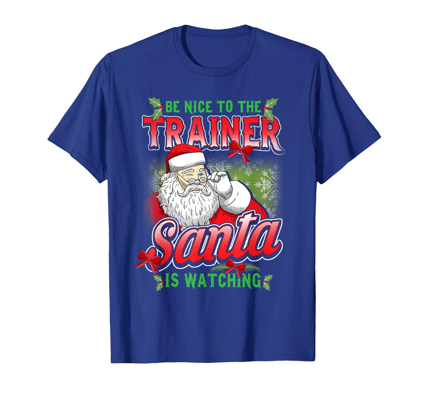 Christmas Personal Trainer Gym Workout Exercise Santa Claus T-Shirt