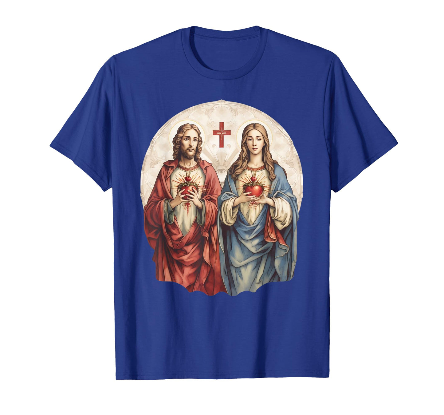 Sacred Heart of Jesus and Immaculate Heart of Mary Catholic T-Shirt