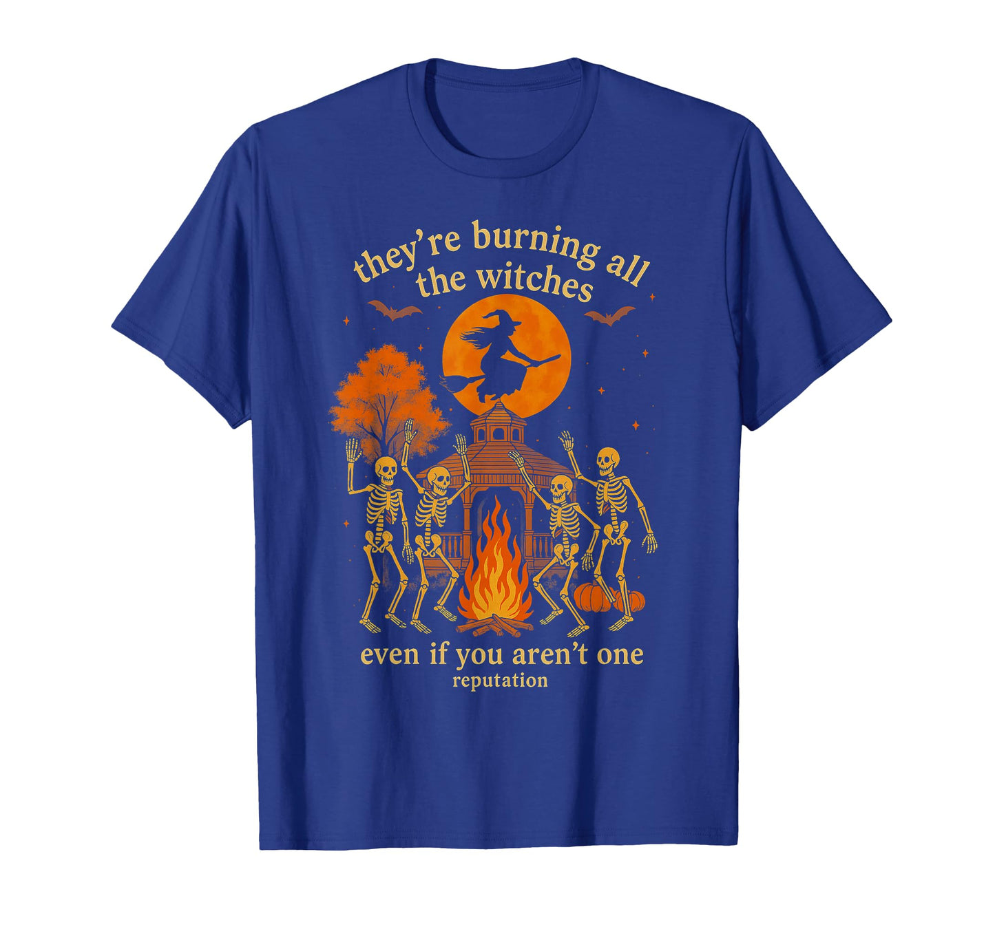 HUGvyn They're Burning All The Witches Skeleton Witch Gazebo T-Shirt