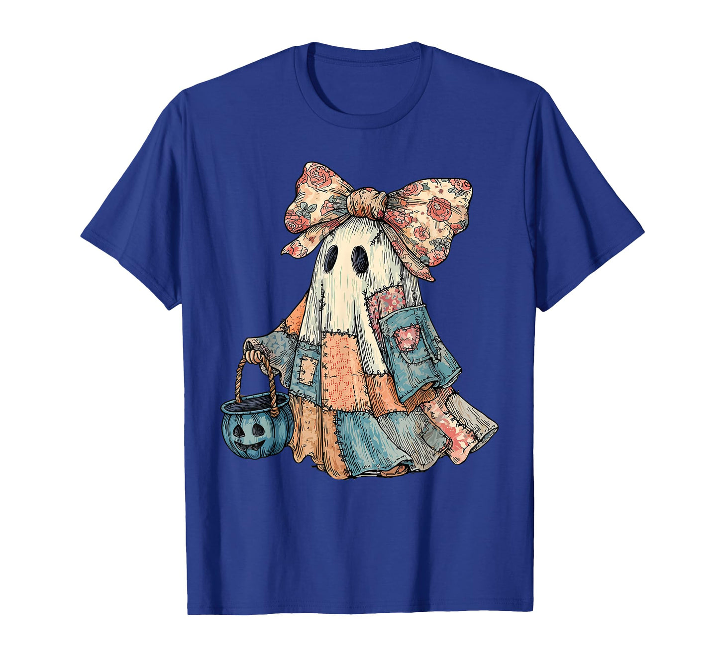 Denim Ghost Spooky Season Costume Coquette Women Girls T-Shirt