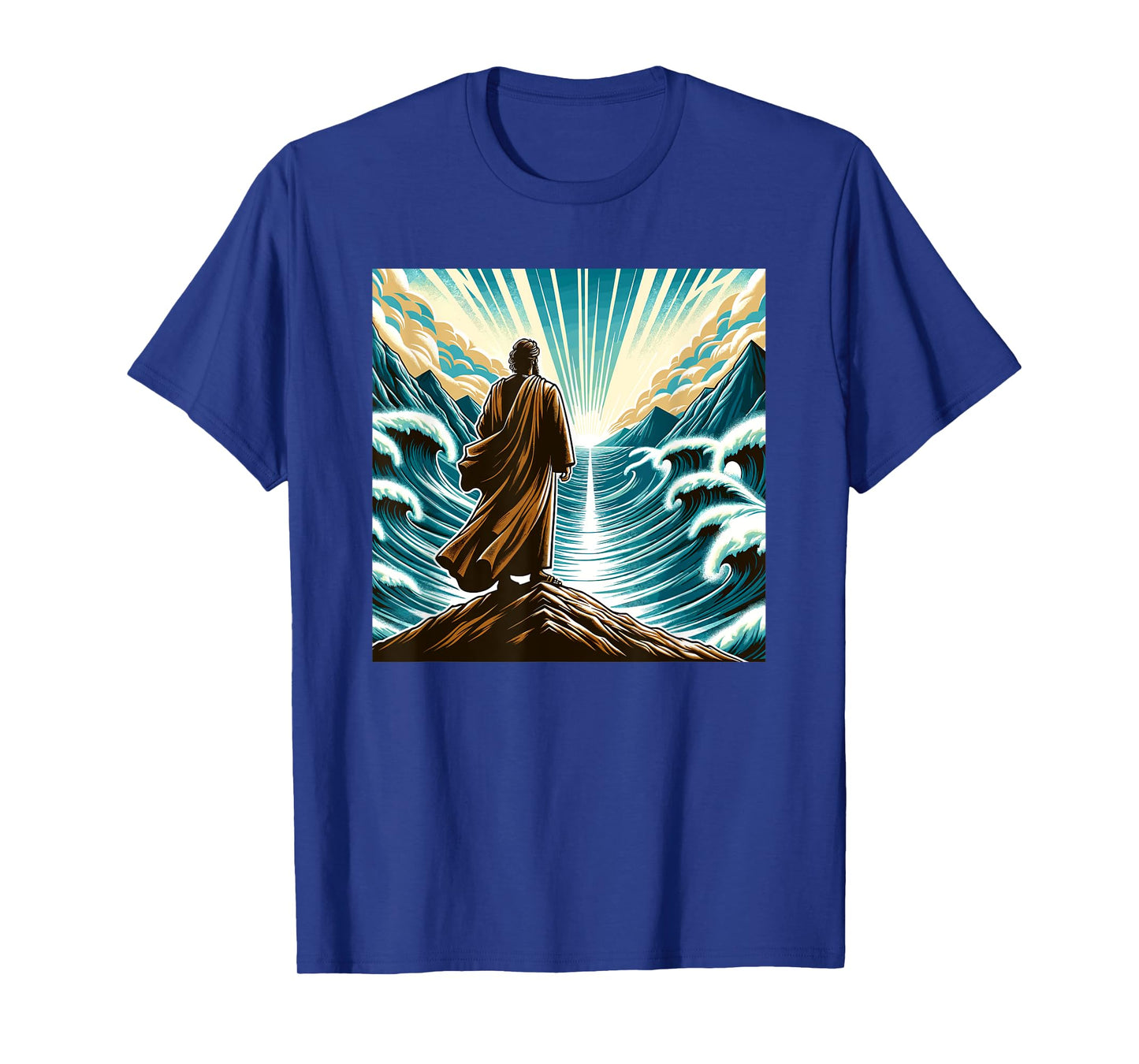 Moses Splitting Red Sea Religious Art History T-Shirt
