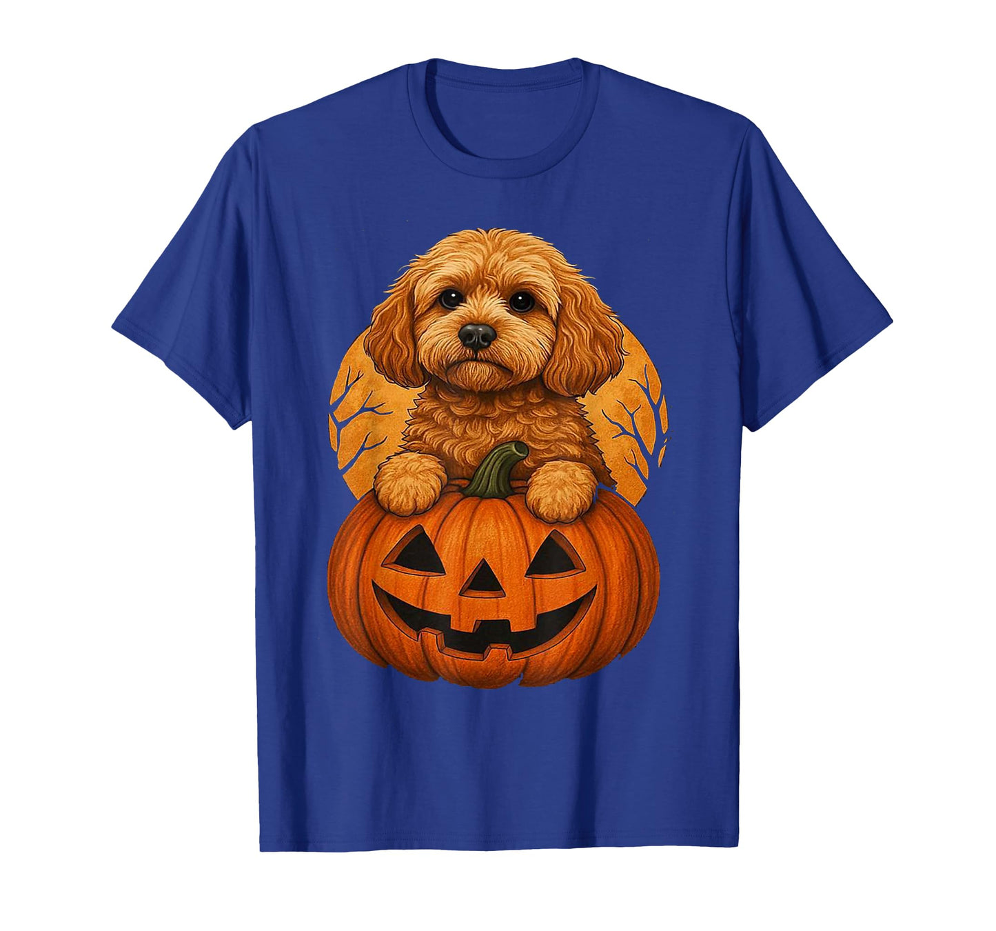 Cavapoo Pumpkin Halloween Costume Toddler Kids Men Women T-Shirt