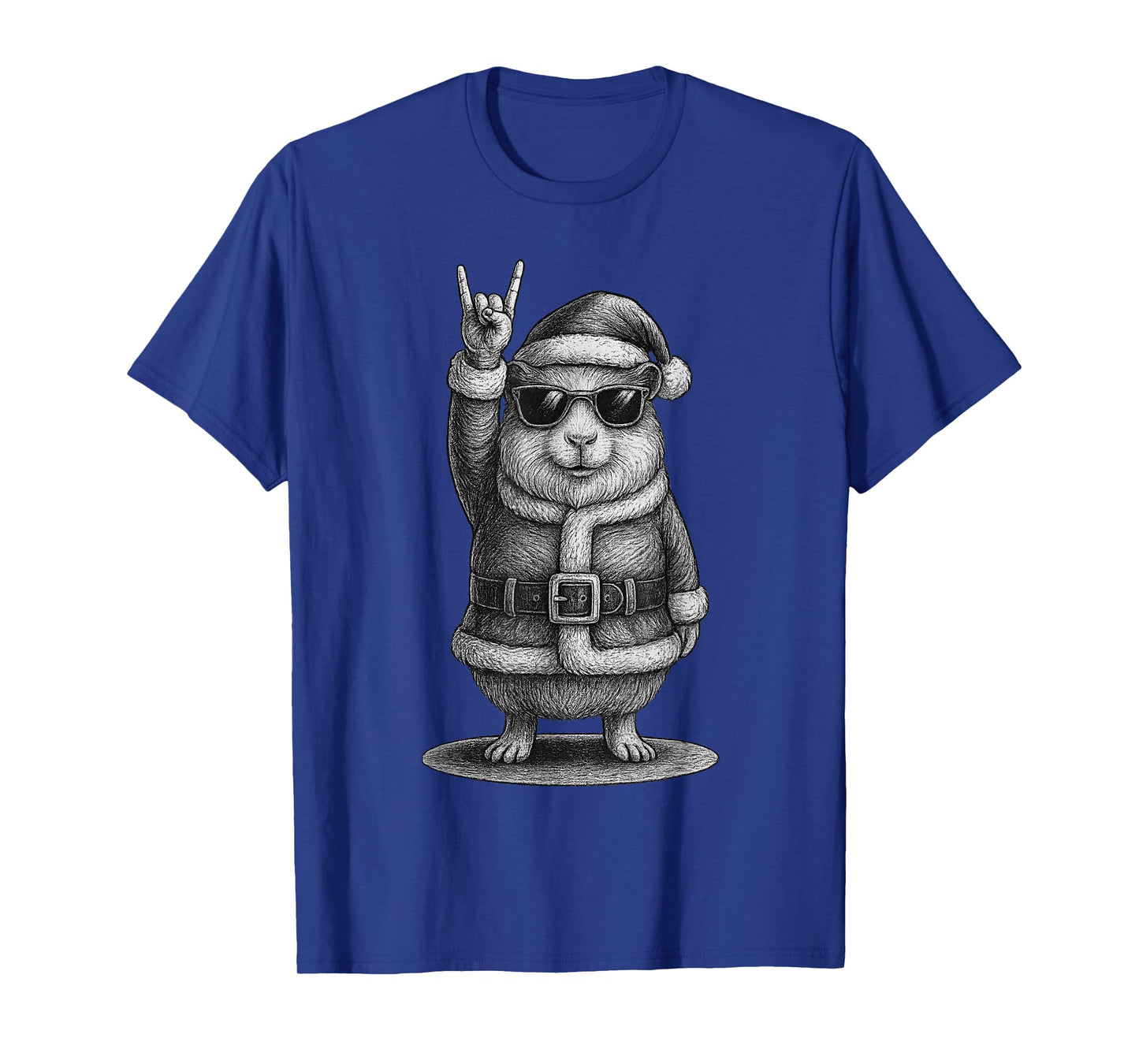 Guinea Pig Rock Music Christmas Pet Lover T-Shirt