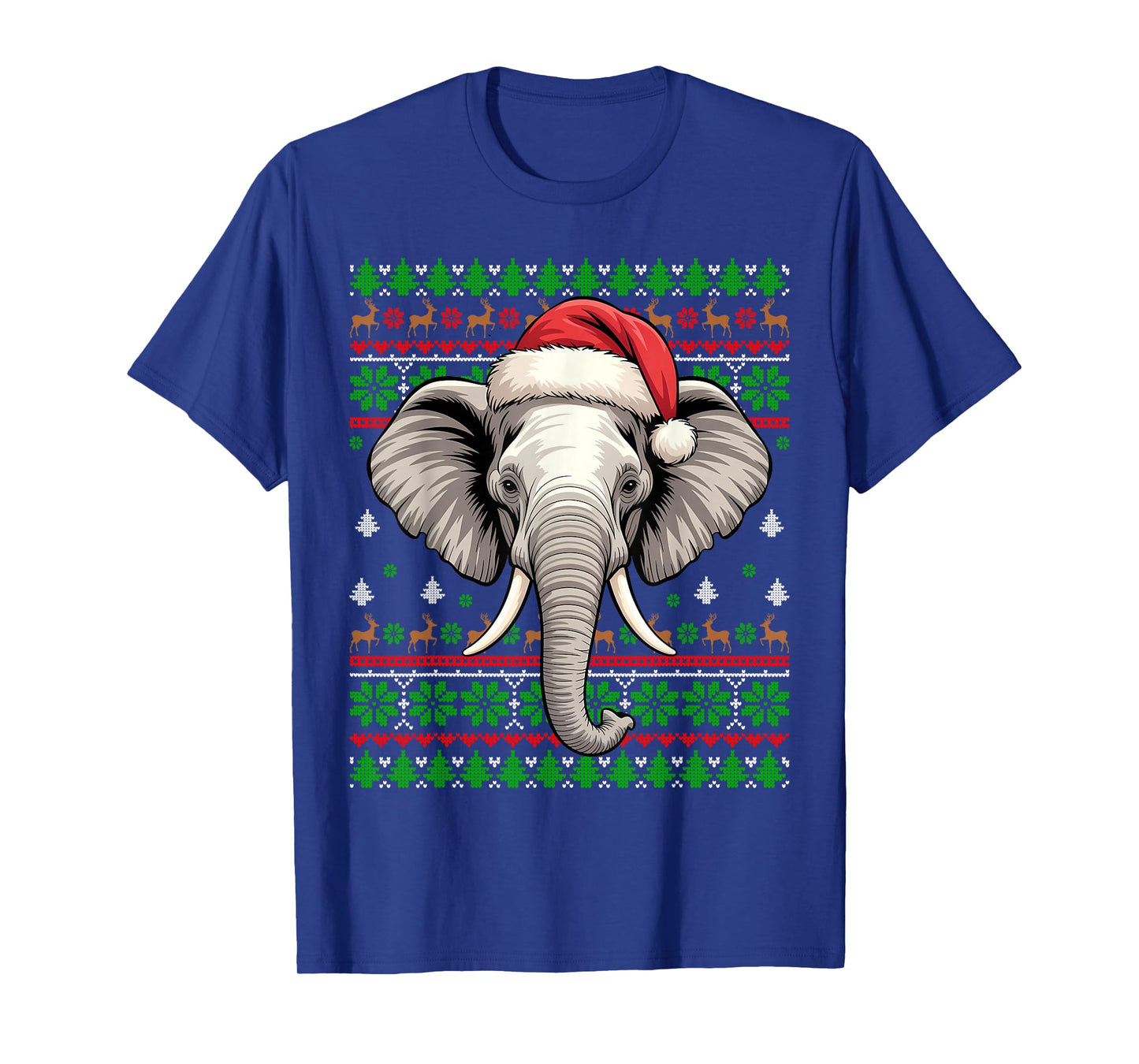 Elephant Ugly Christmas Santa Hat Xmas Kids Boys Girls T-Shirt